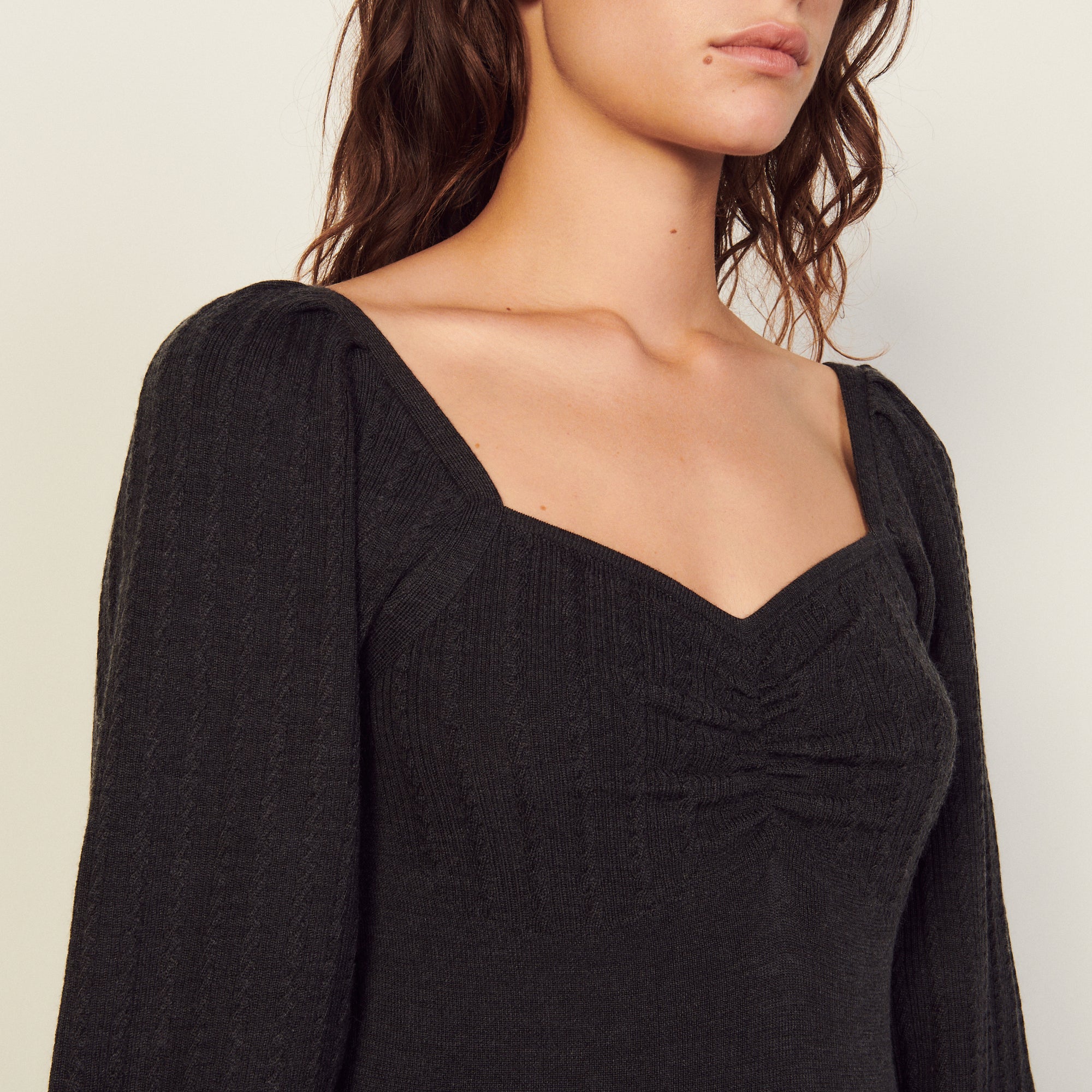 Pull Gris Foncé Sandro seconde main