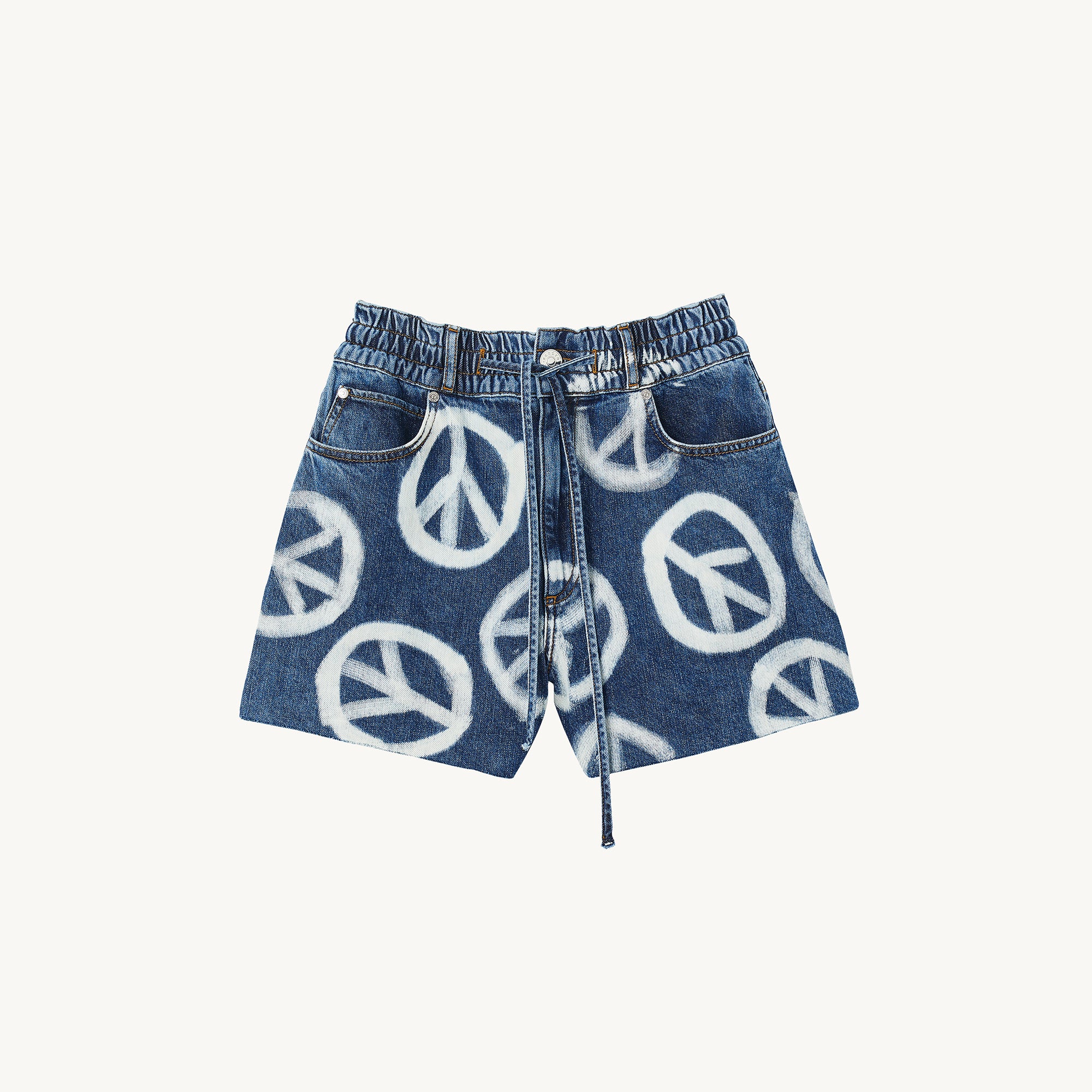 Short large en denim à motifs peace Sandro seconde main