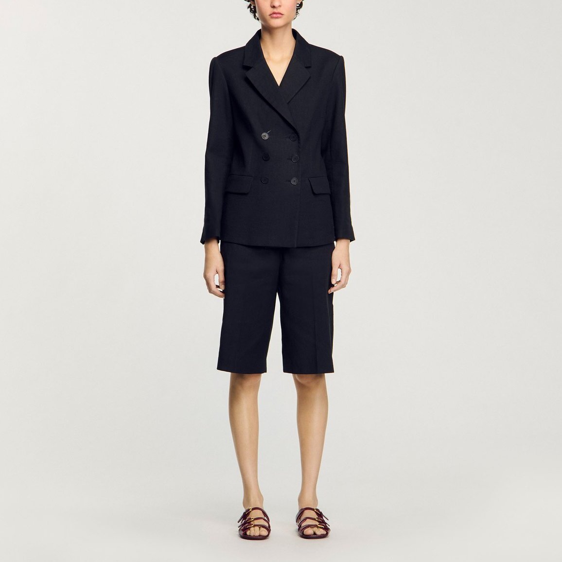 Veste de costume à boutonnage croisé Sandro seconde main