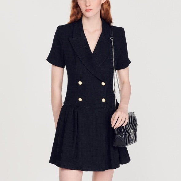 Robe courte en tweed Sandro seconde main