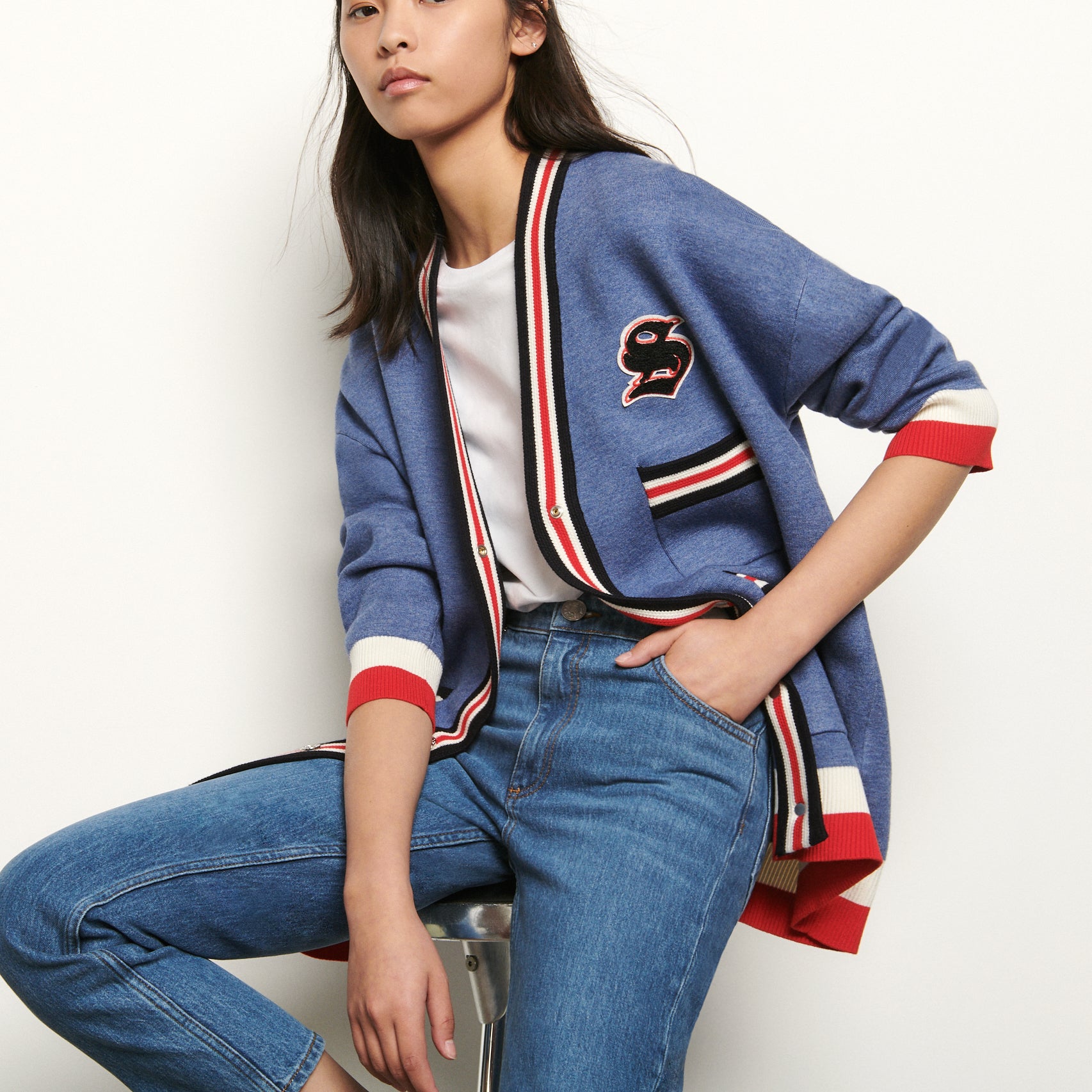 Cardigan à finitions crochet Sandro seconde main