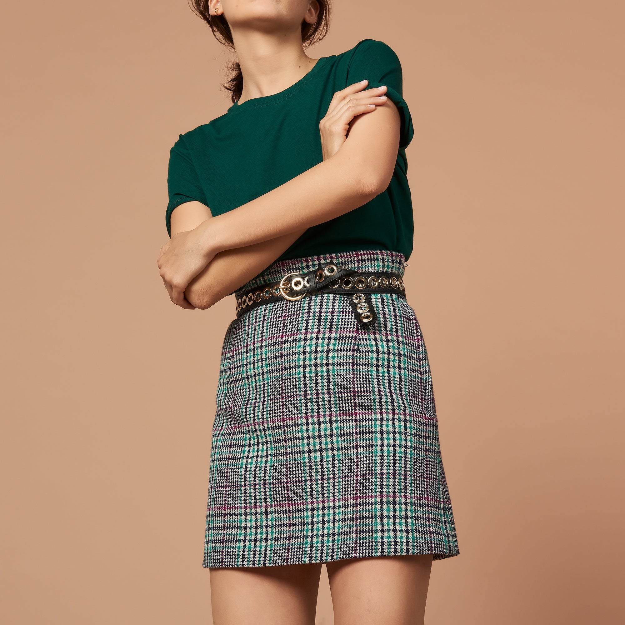 Jupe courte à carreaux Sandro seconde main