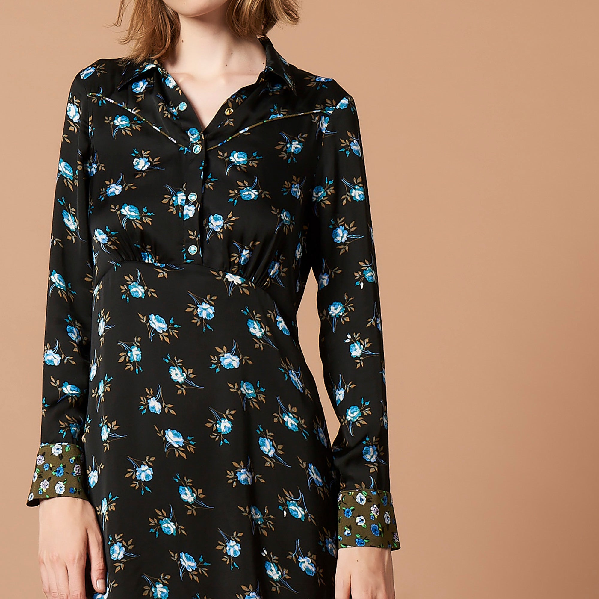 Robe courte imprimée Sandro seconde main