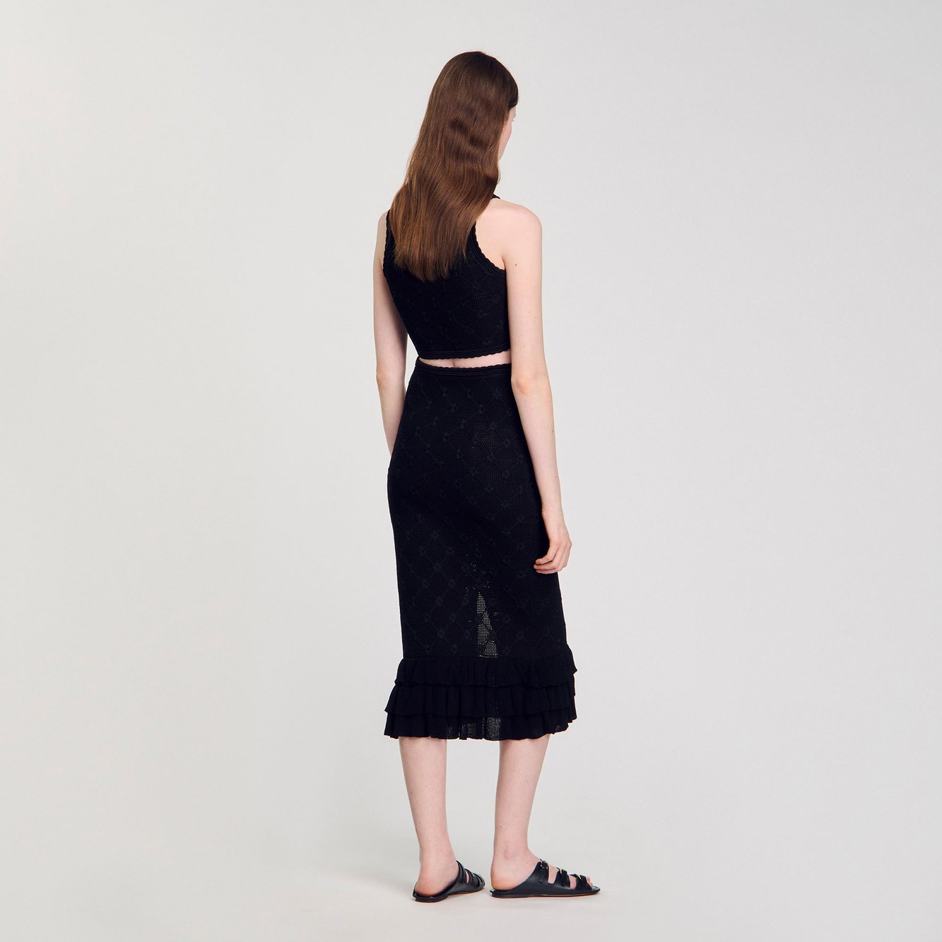 Jupe midi en maille Sandro seconde main