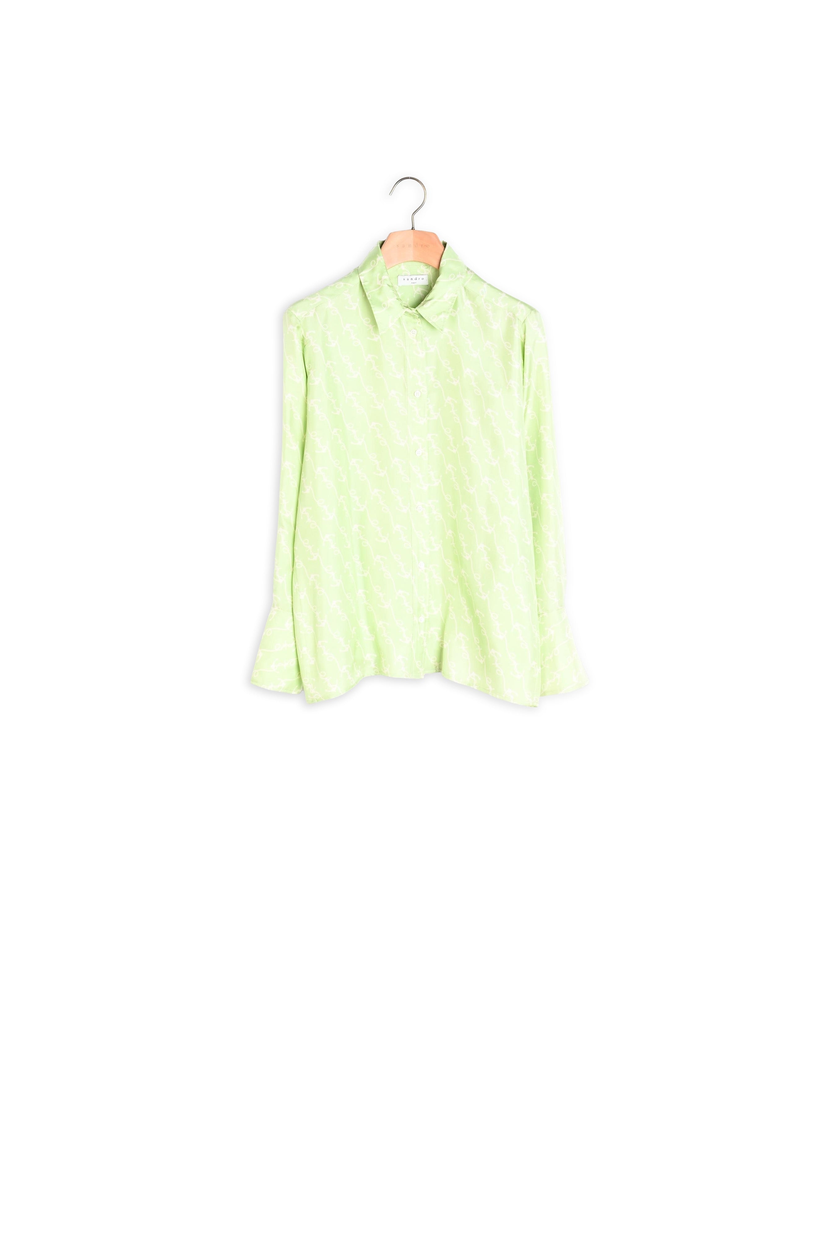 Chemise fluide en soie imprimée Sandro seconde main