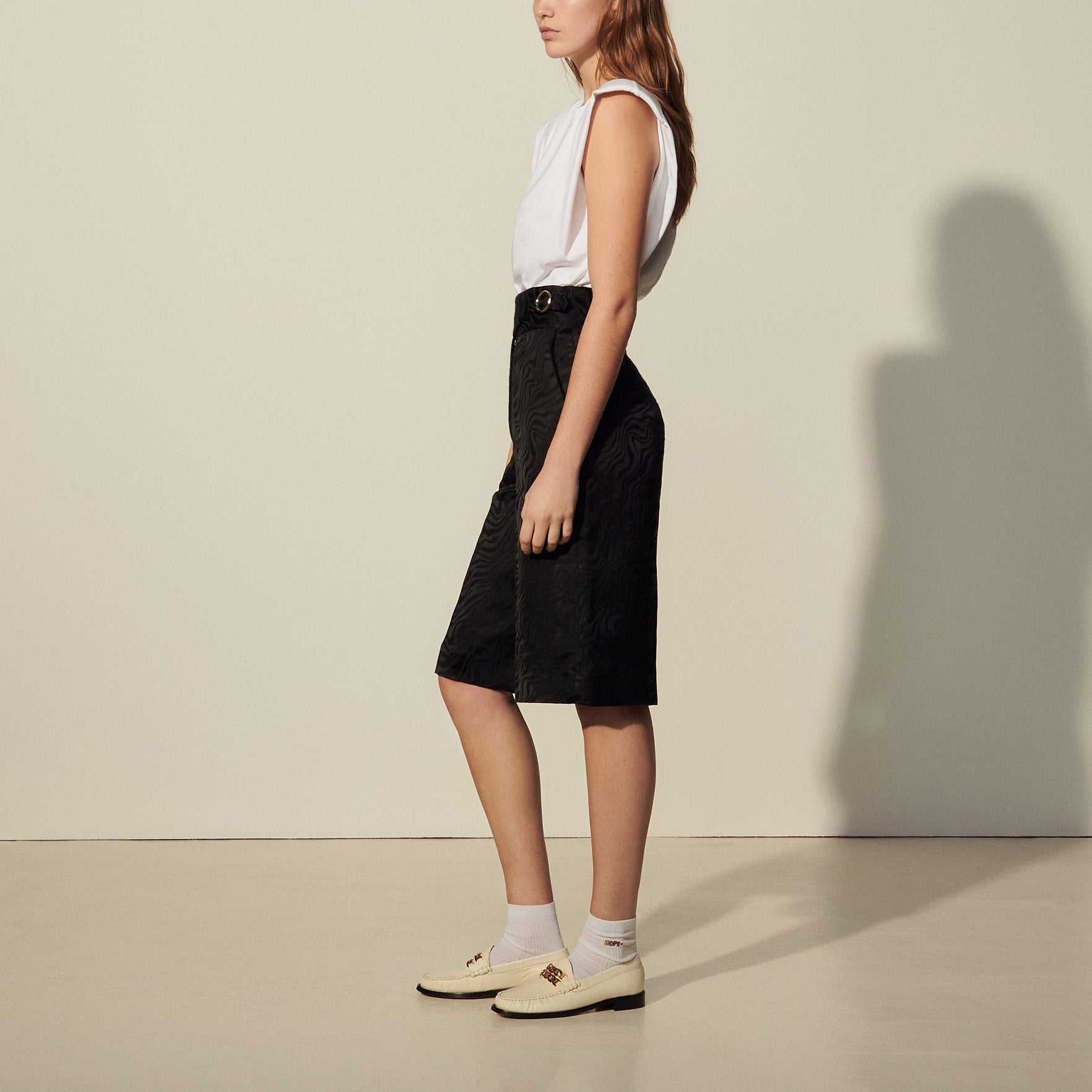 Jupe culotte en jacquard Sandro seconde main