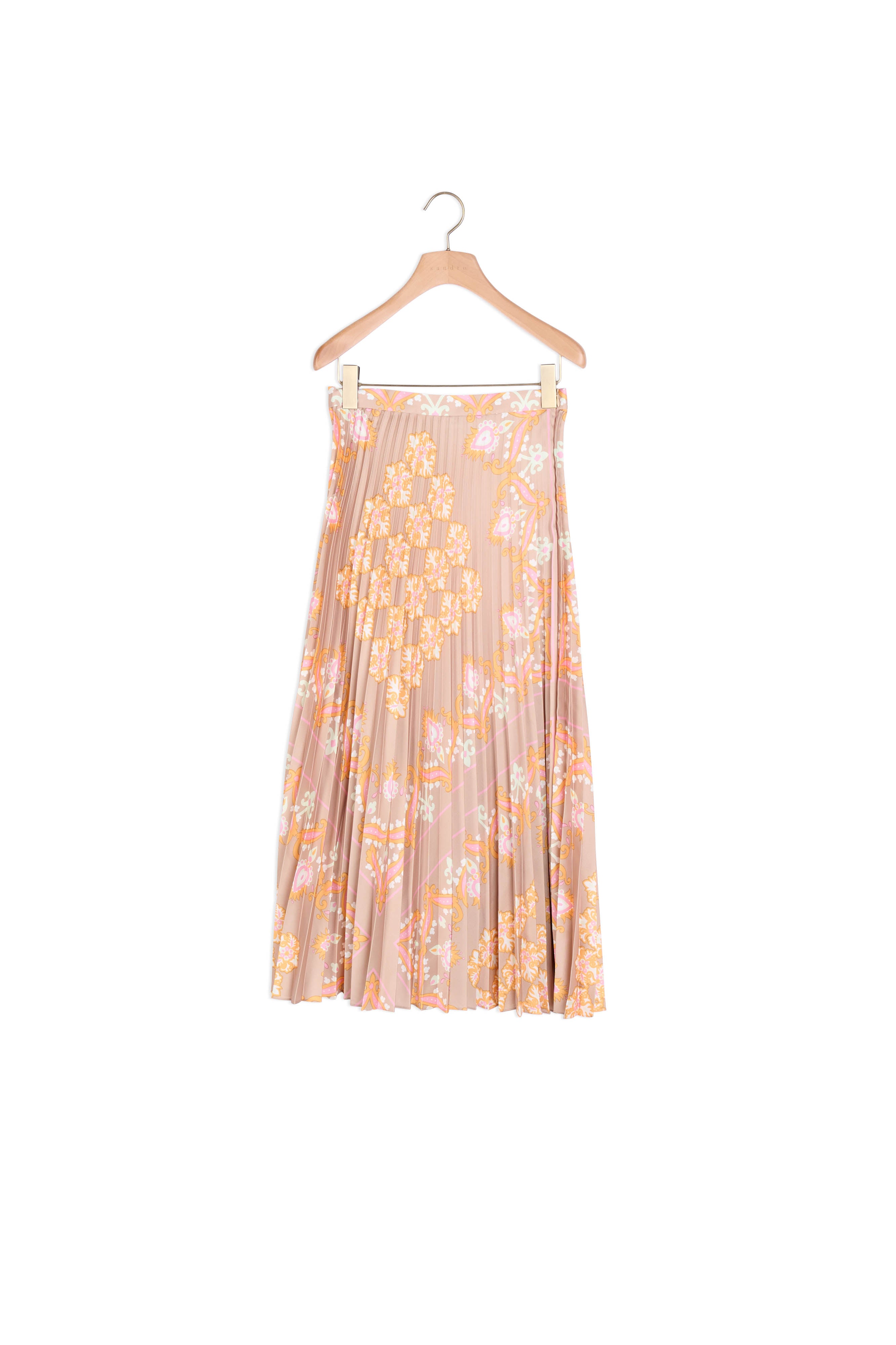 Jupe longue plissée imprimée Sandro seconde main