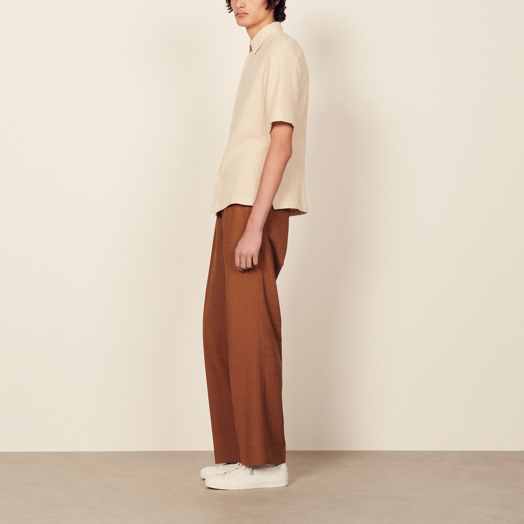 Chemise en coton gaufré Sandro seconde main