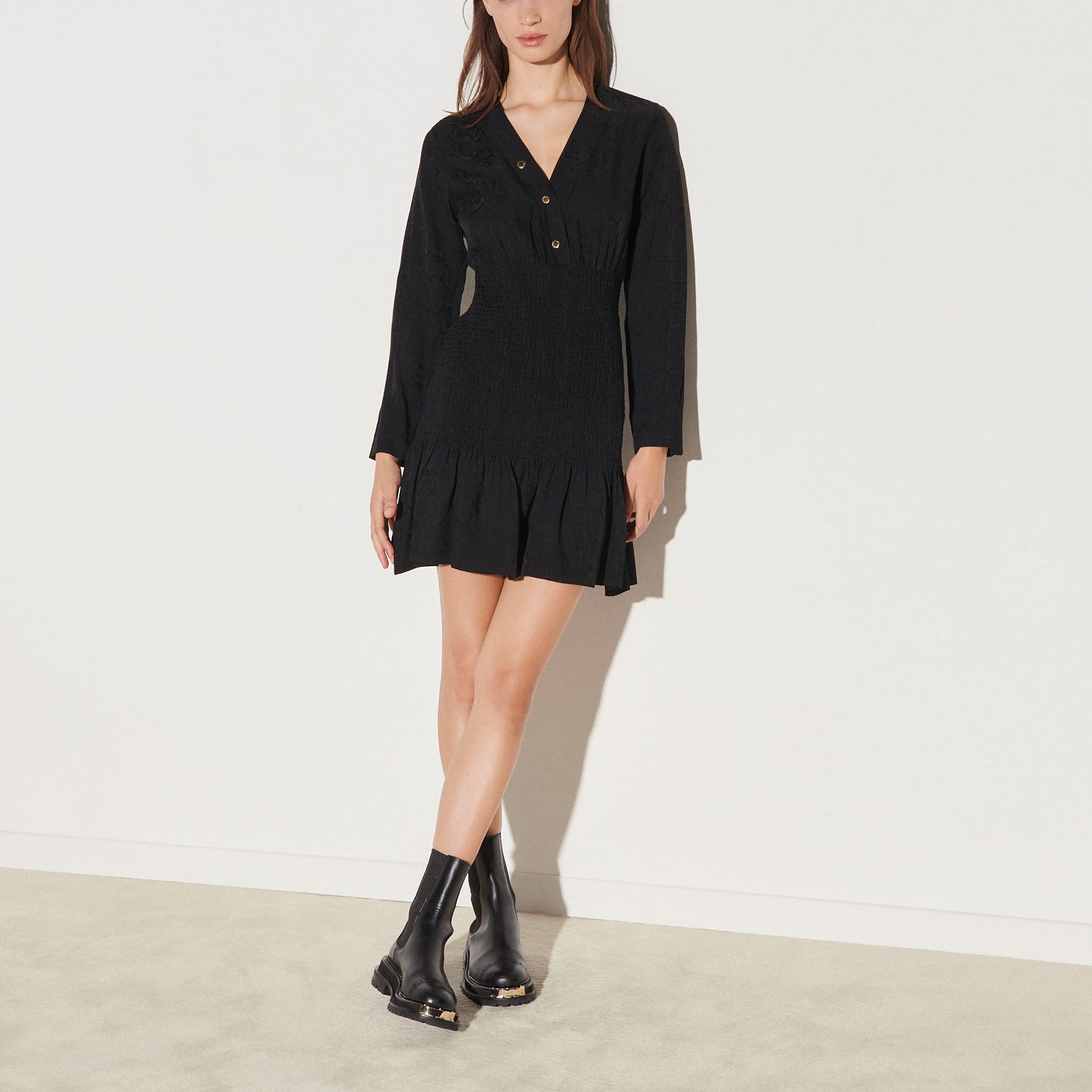 Robe courte avec smock Sandro seconde main