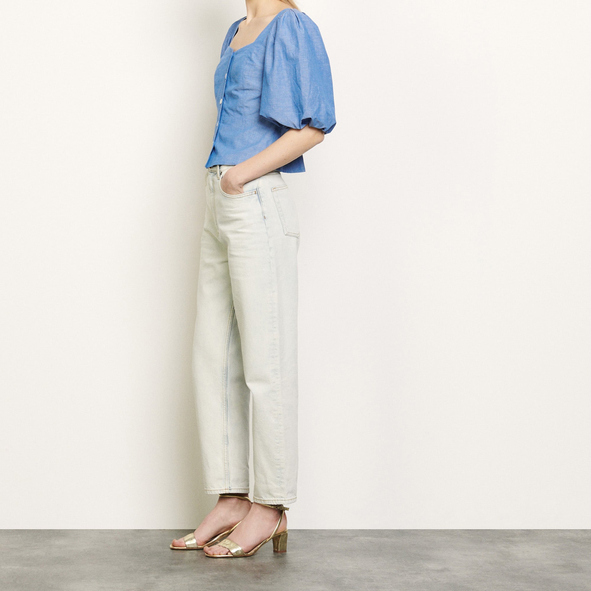 Chemise à manches bouffantes Sandro seconde main