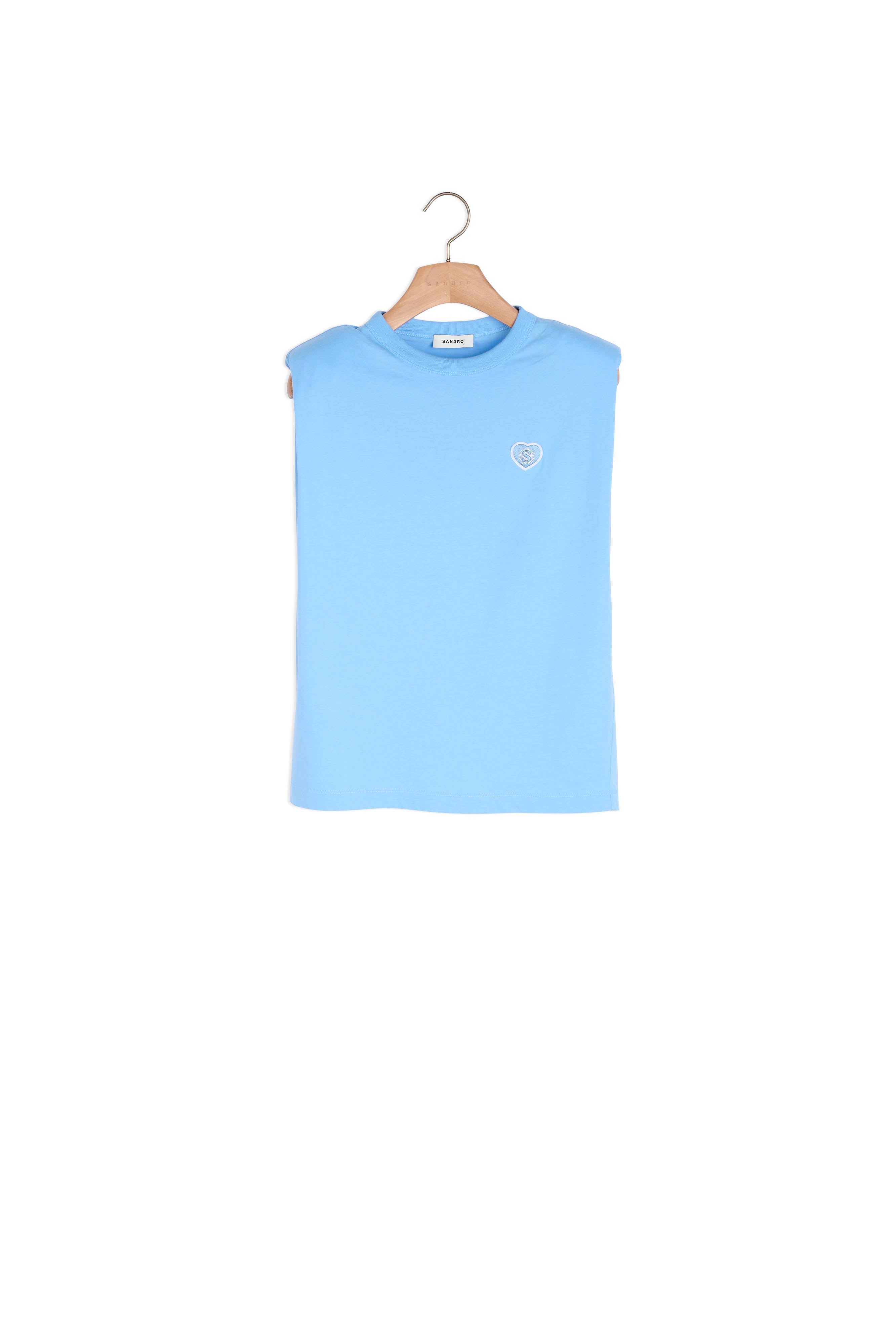 T-shirt en coton biologique sans manches Sandro seconde main