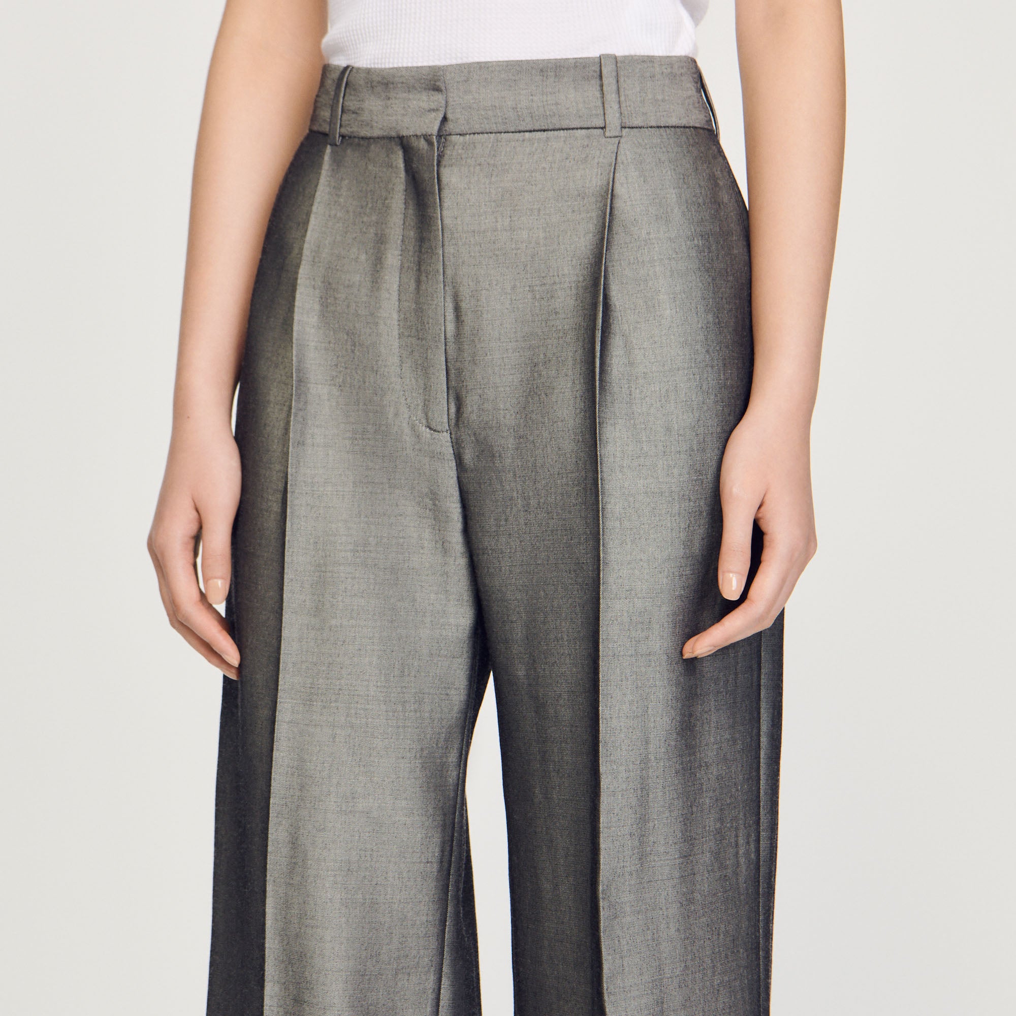 Pantalon jambe large Sandro seconde main