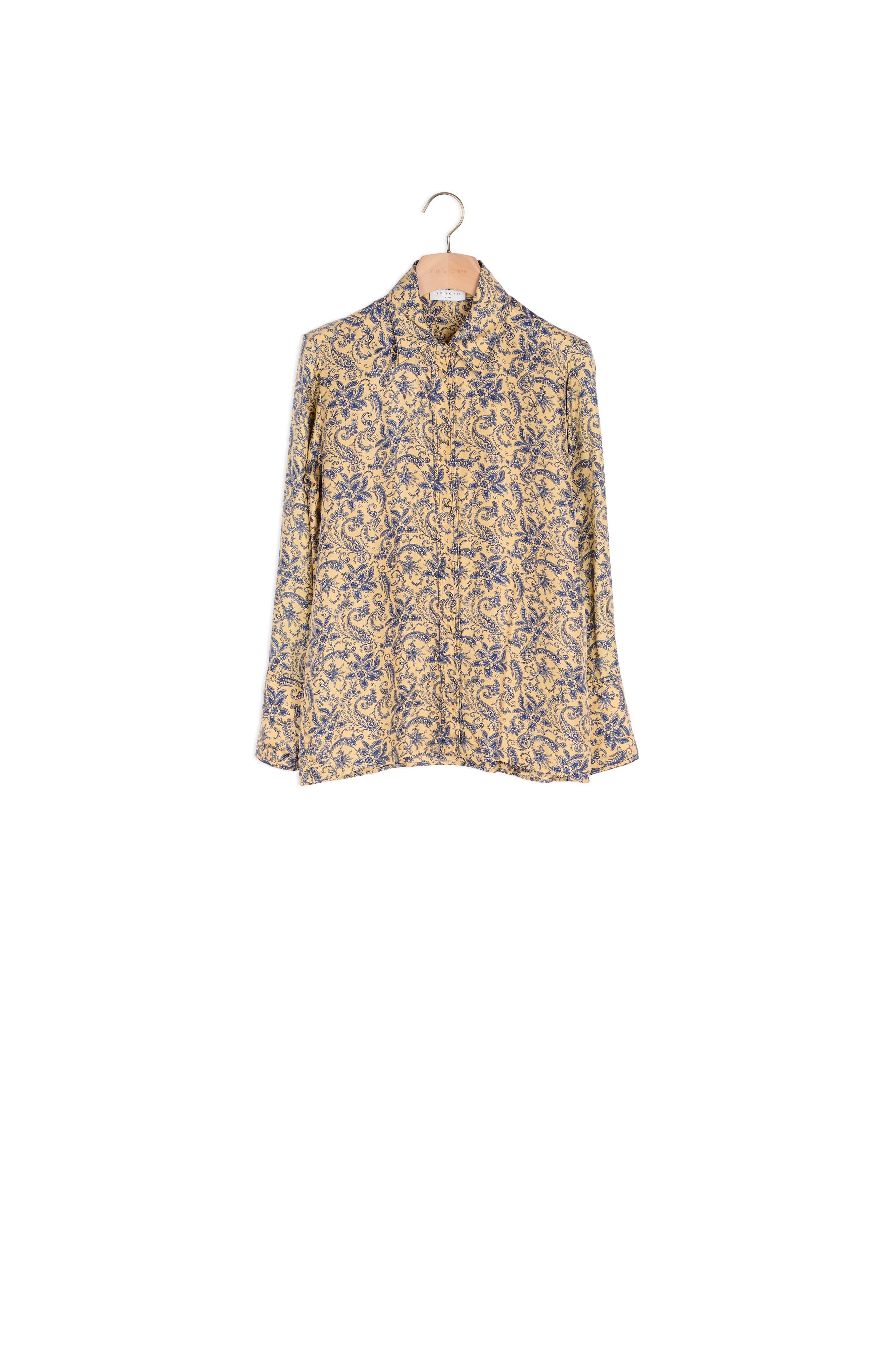 Chemise fluide en soie imprimée Sandro seconde main