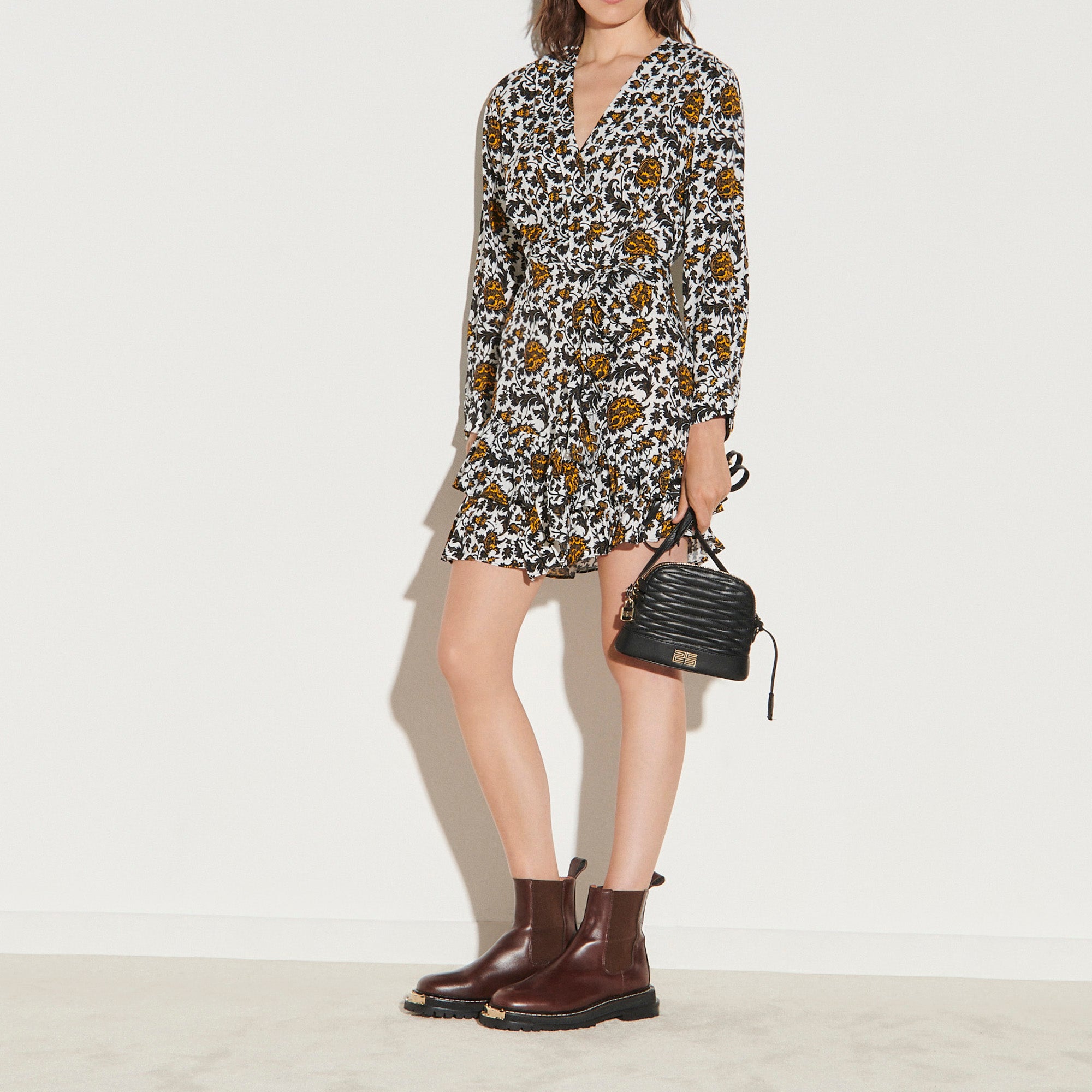 Robe courte imprimée Sandro seconde main