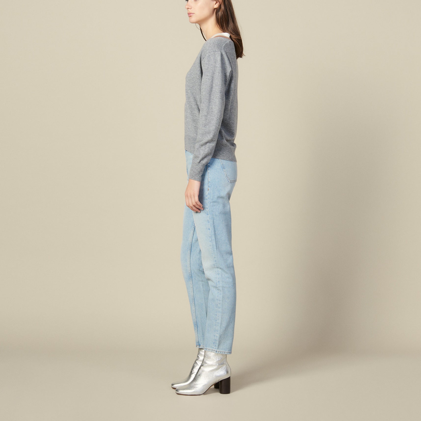 Pull en maille avec large galon bicolore Sandro seconde main