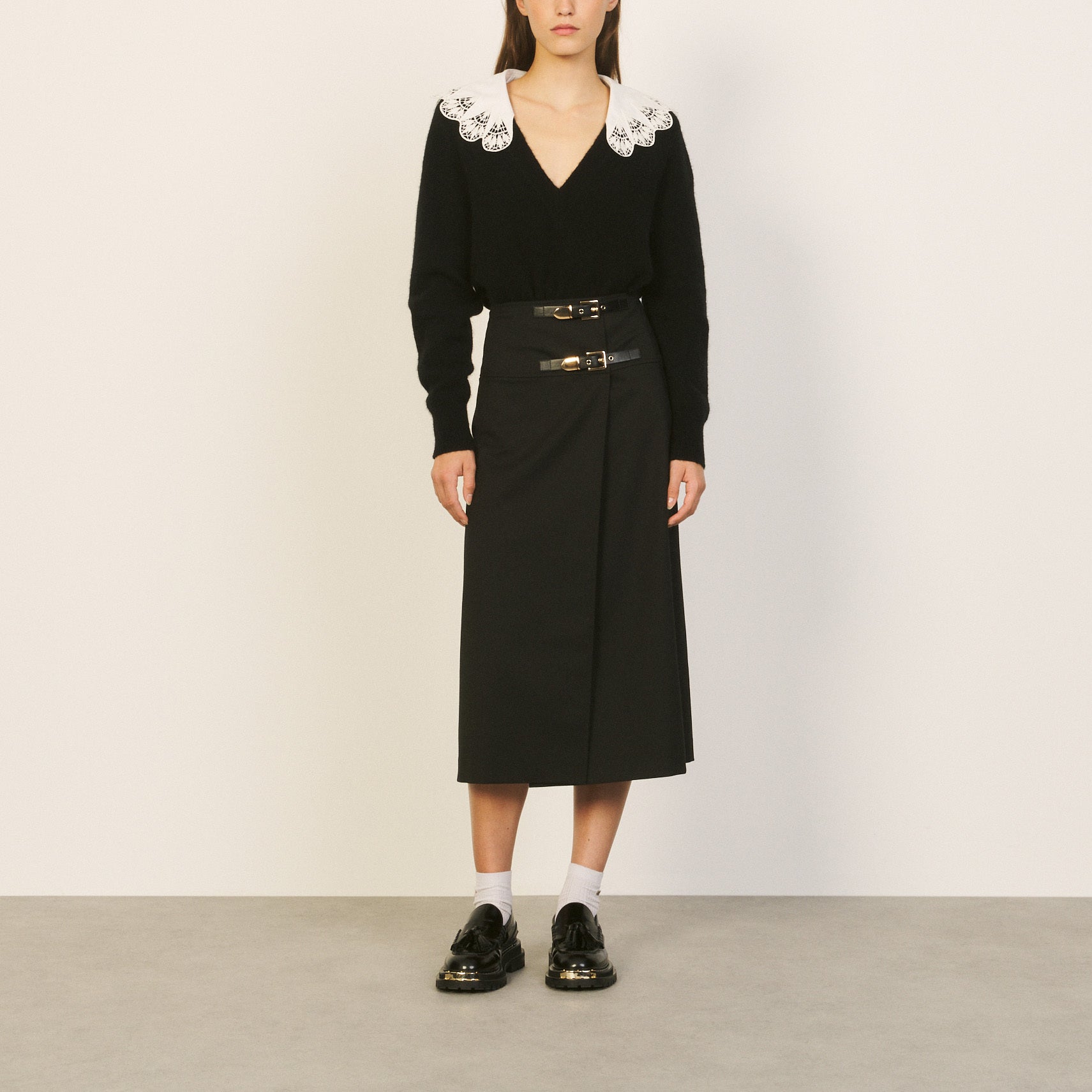 Jupe Noir Sandro seconde main