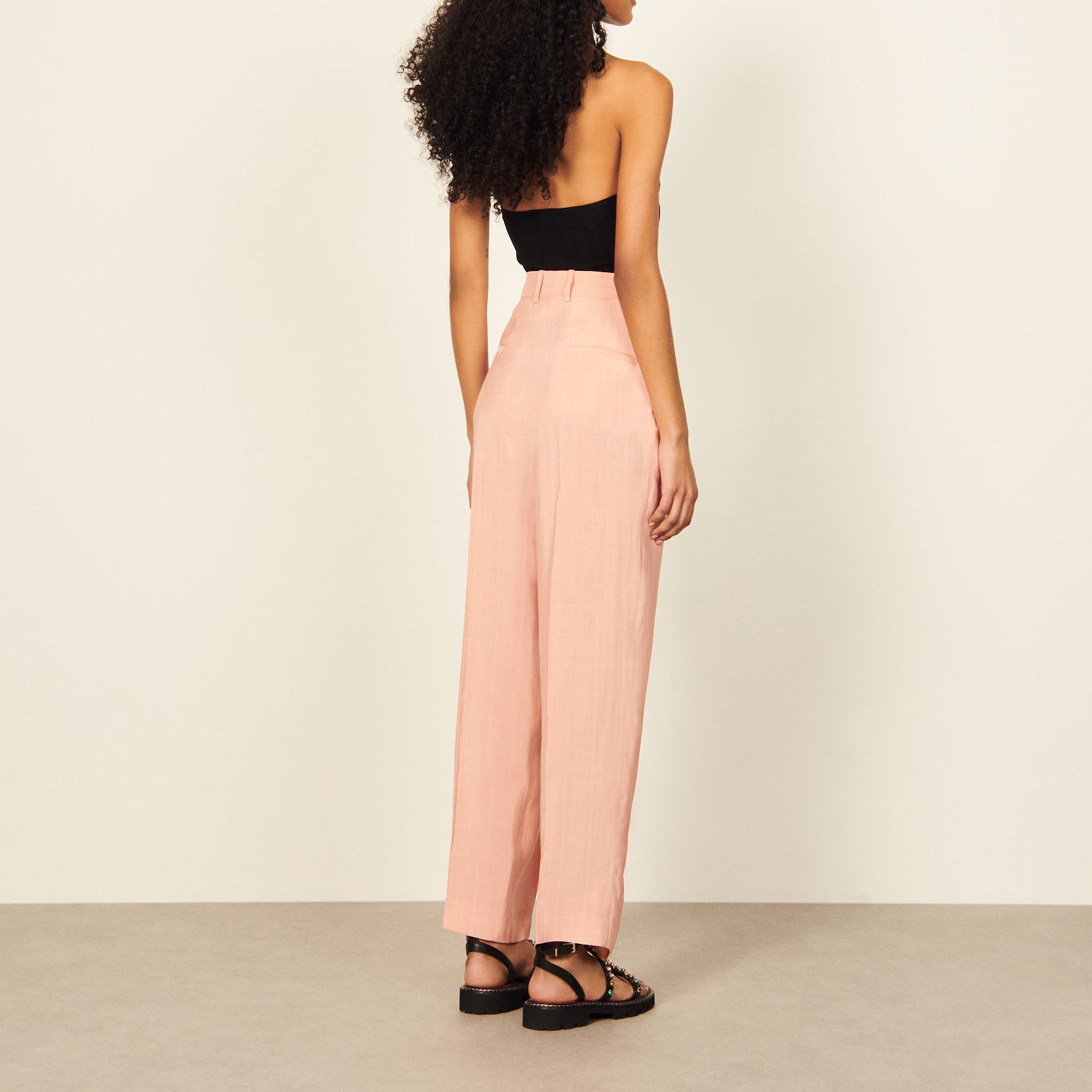 Pantalon droit à plis Sandro seconde main