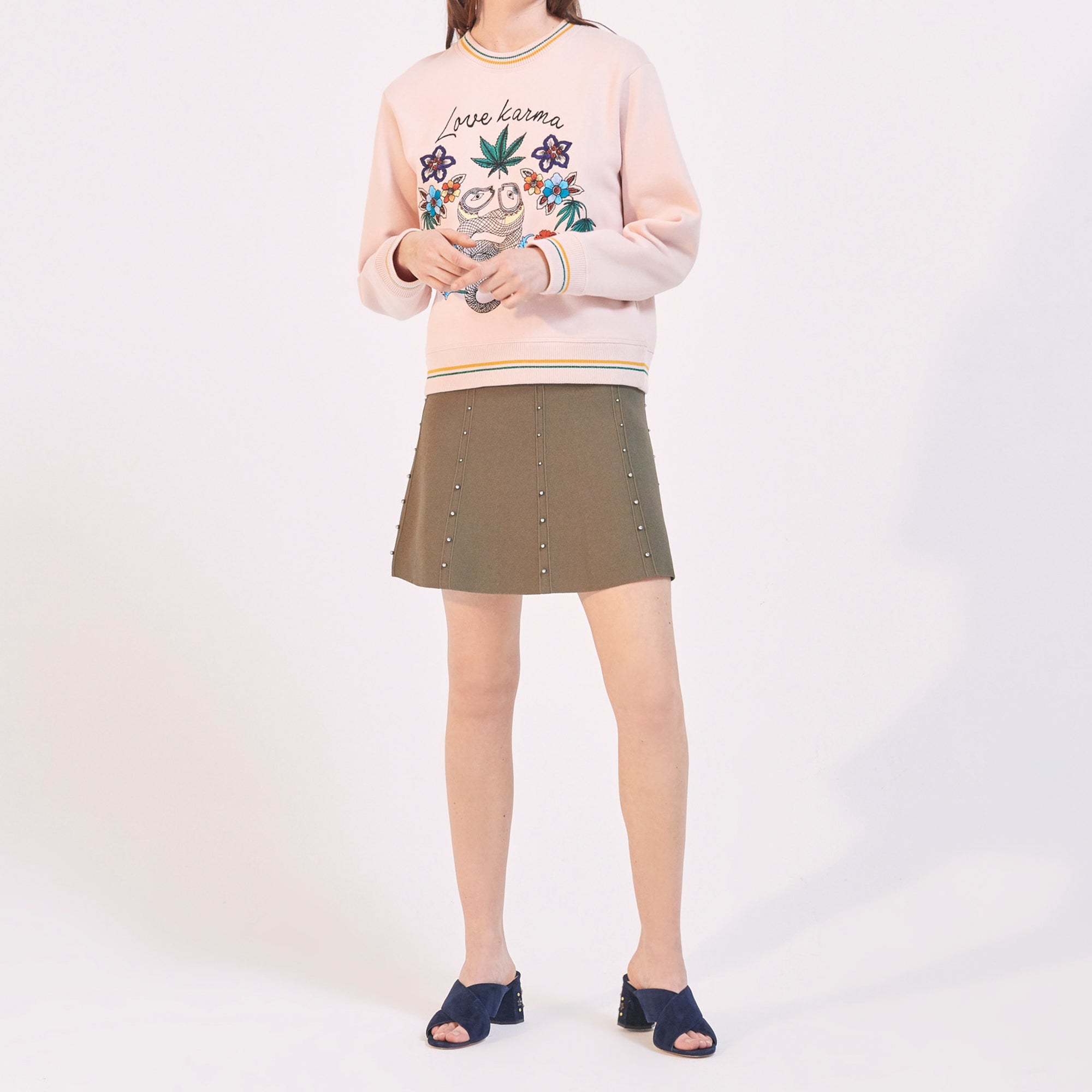 Jupe en Maille élastiquée perlée Sandro seconde main