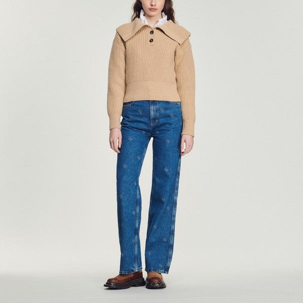 Pull court en Maille Sandro seconde main