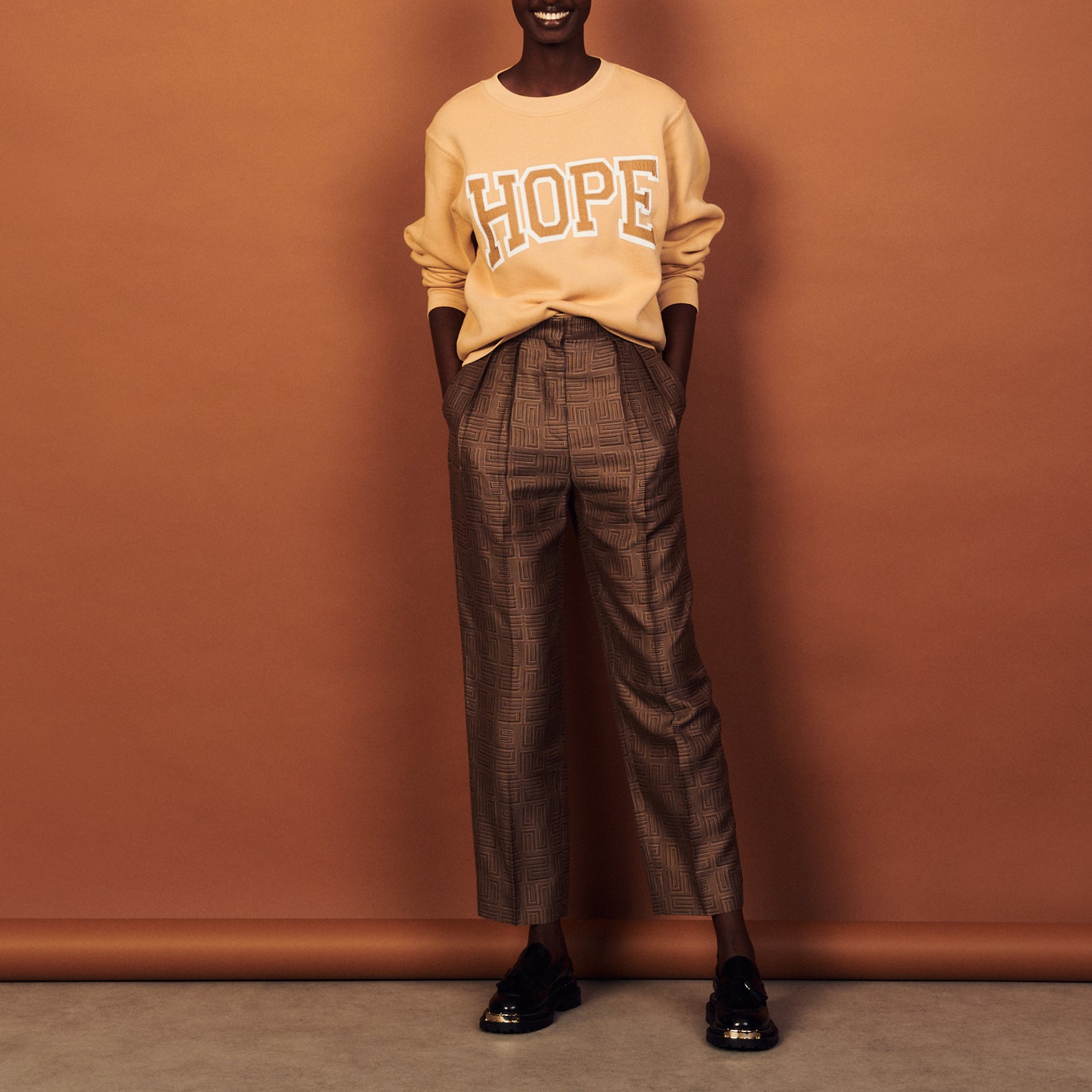 Sweat à message en coton biologique Sandro seconde main