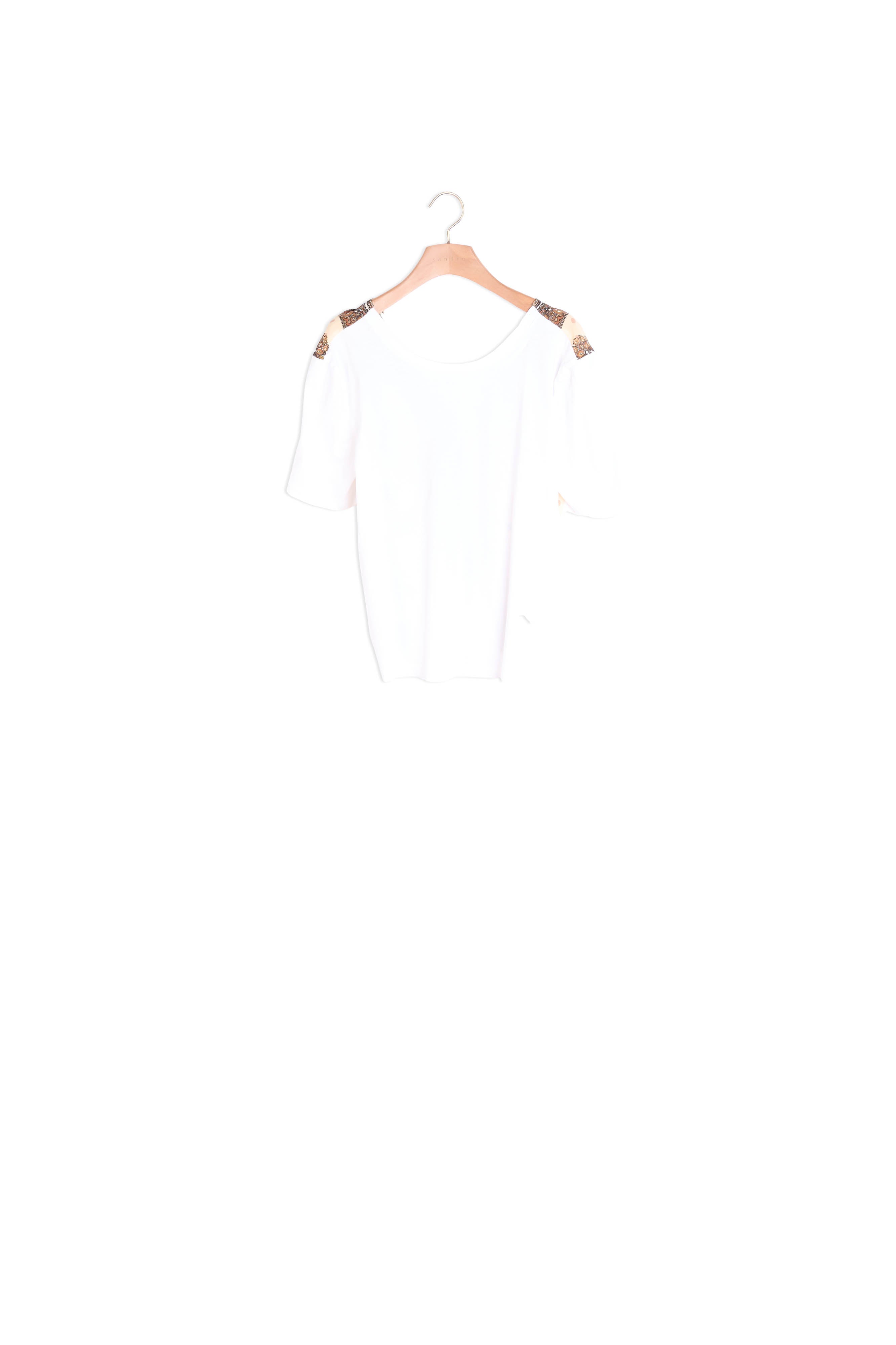 T-shirt à empiècement à nouer Sandro seconde main