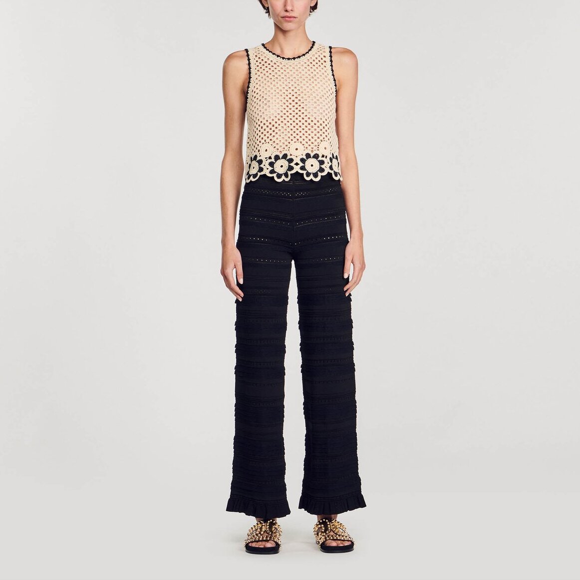 Pantalon en Maille Sandro seconde main