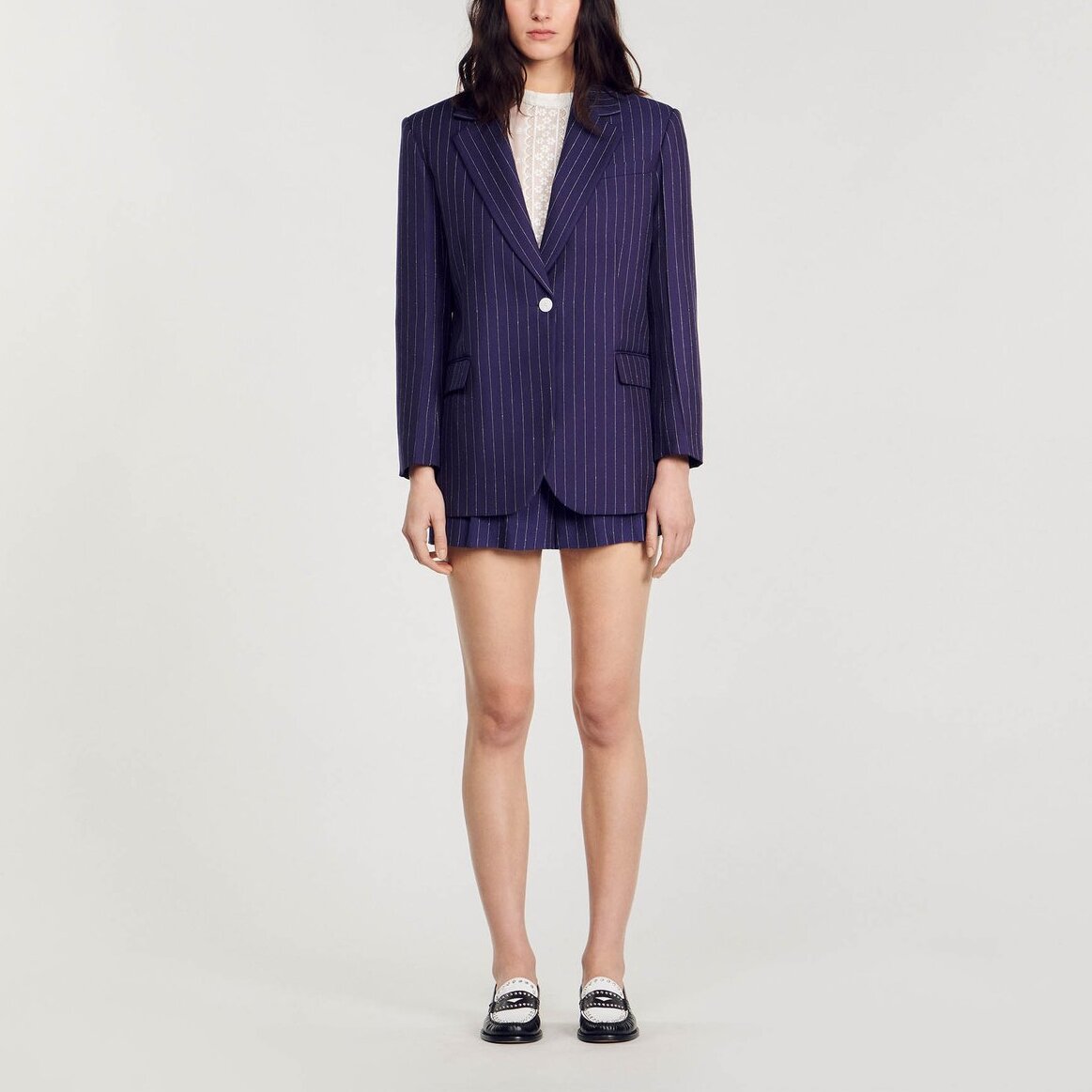 Veste de costume à rayures Sandro seconde main