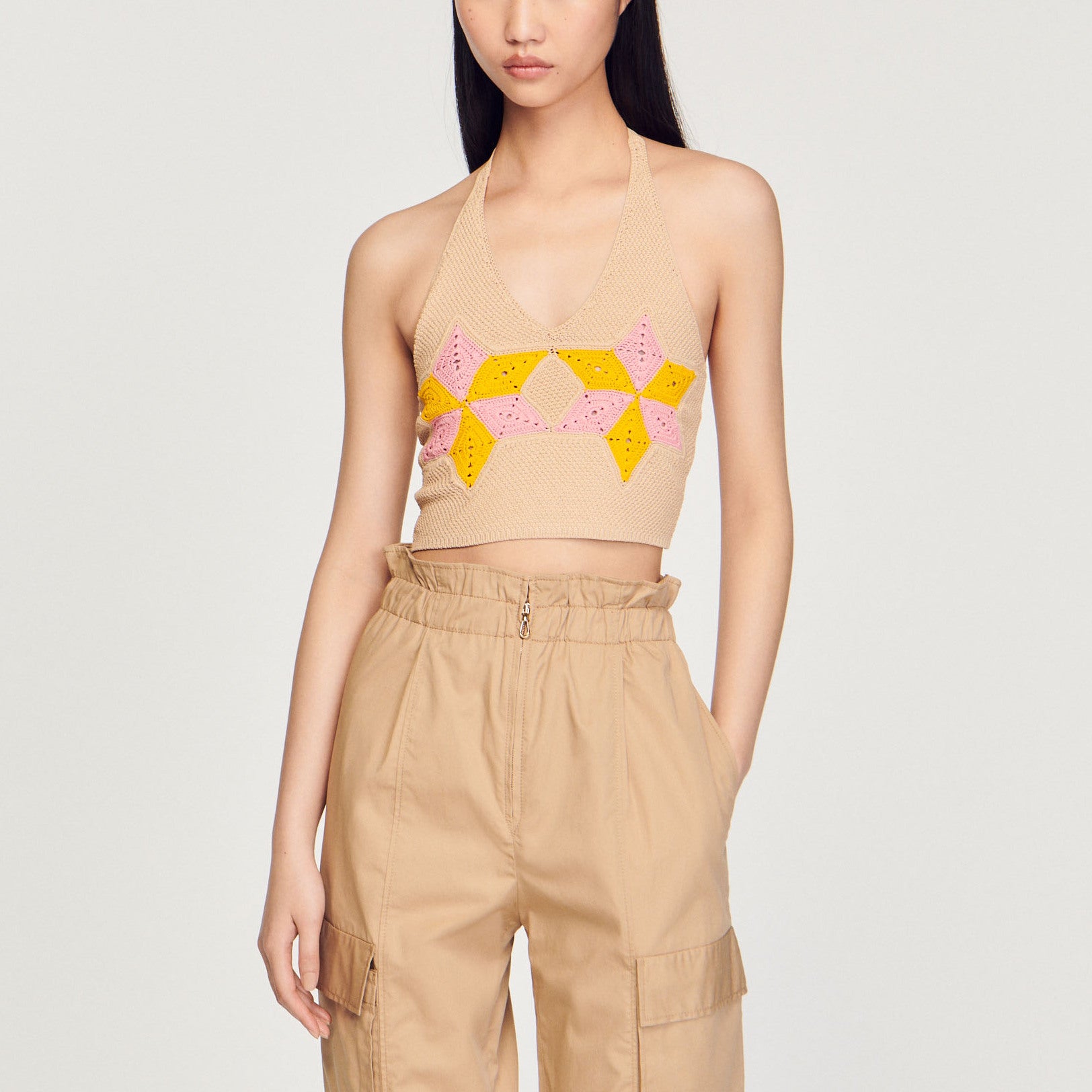 Top court en crochet Sandro seconde main