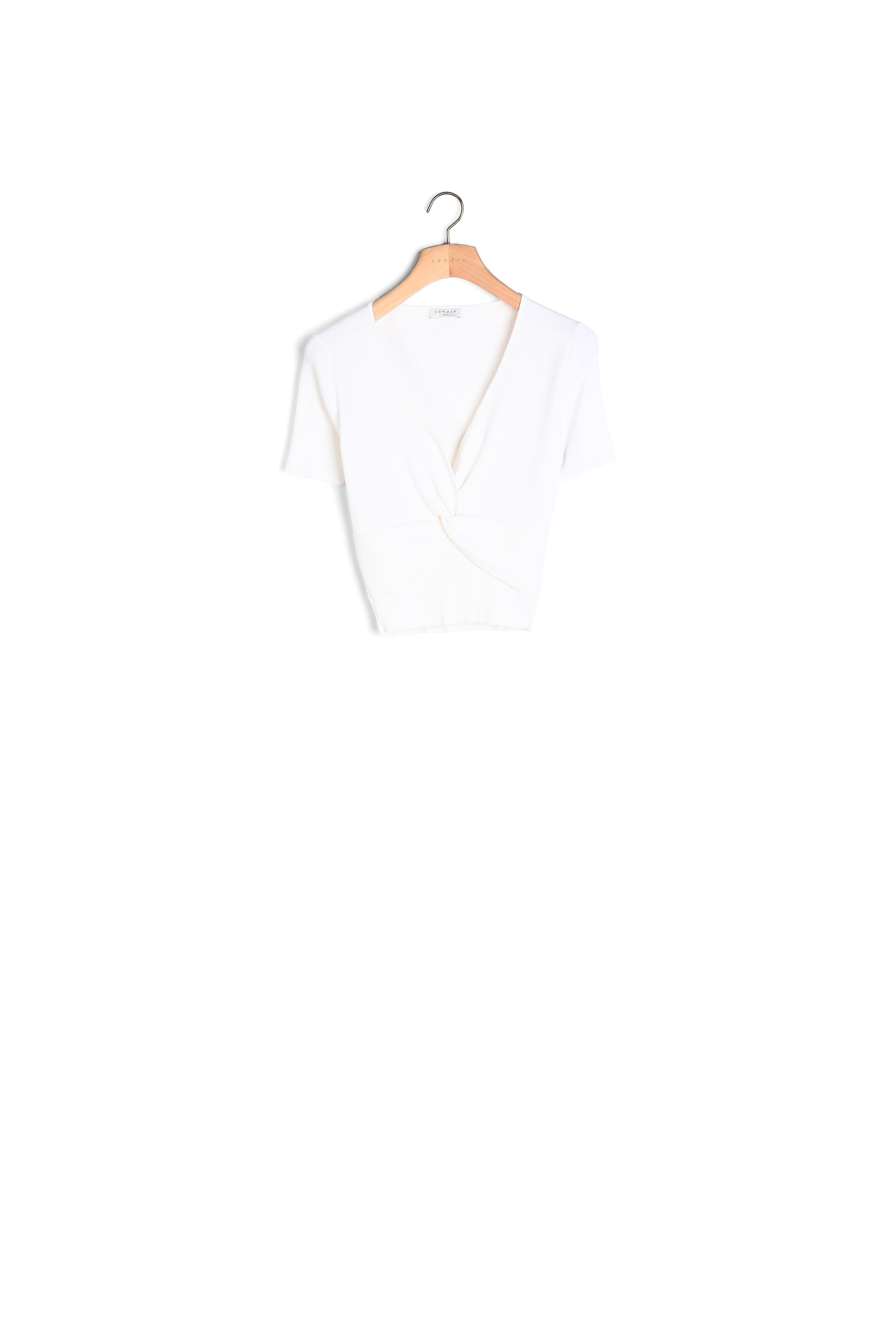 Top court en Maille côtelée Sandro seconde main