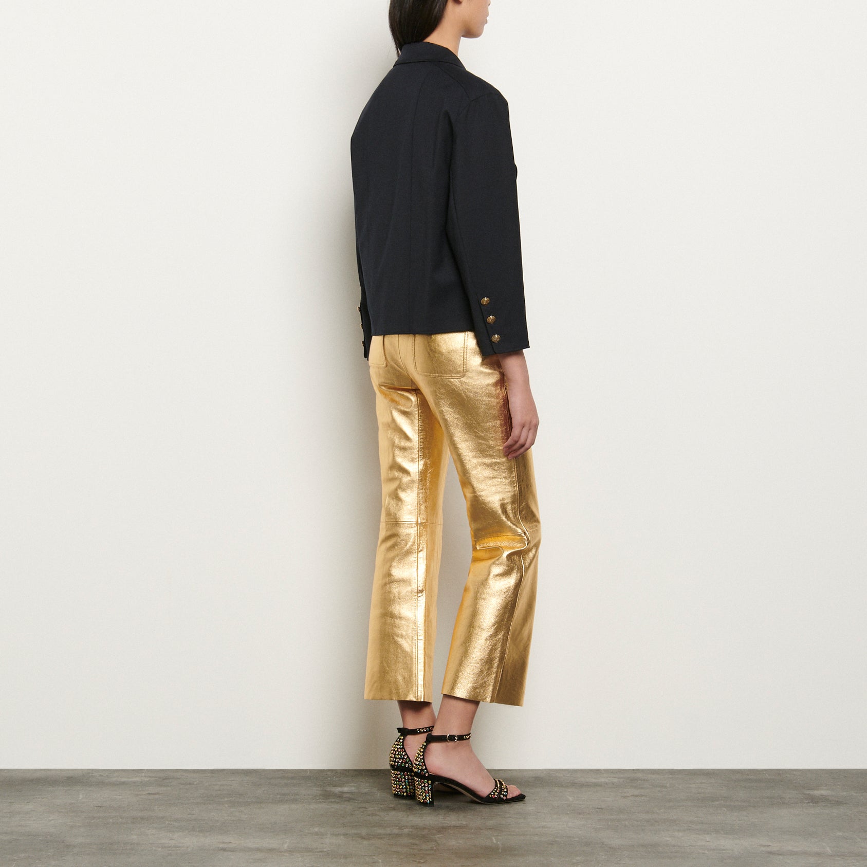 Veste tailleur courte avec patch Sandro seconde main