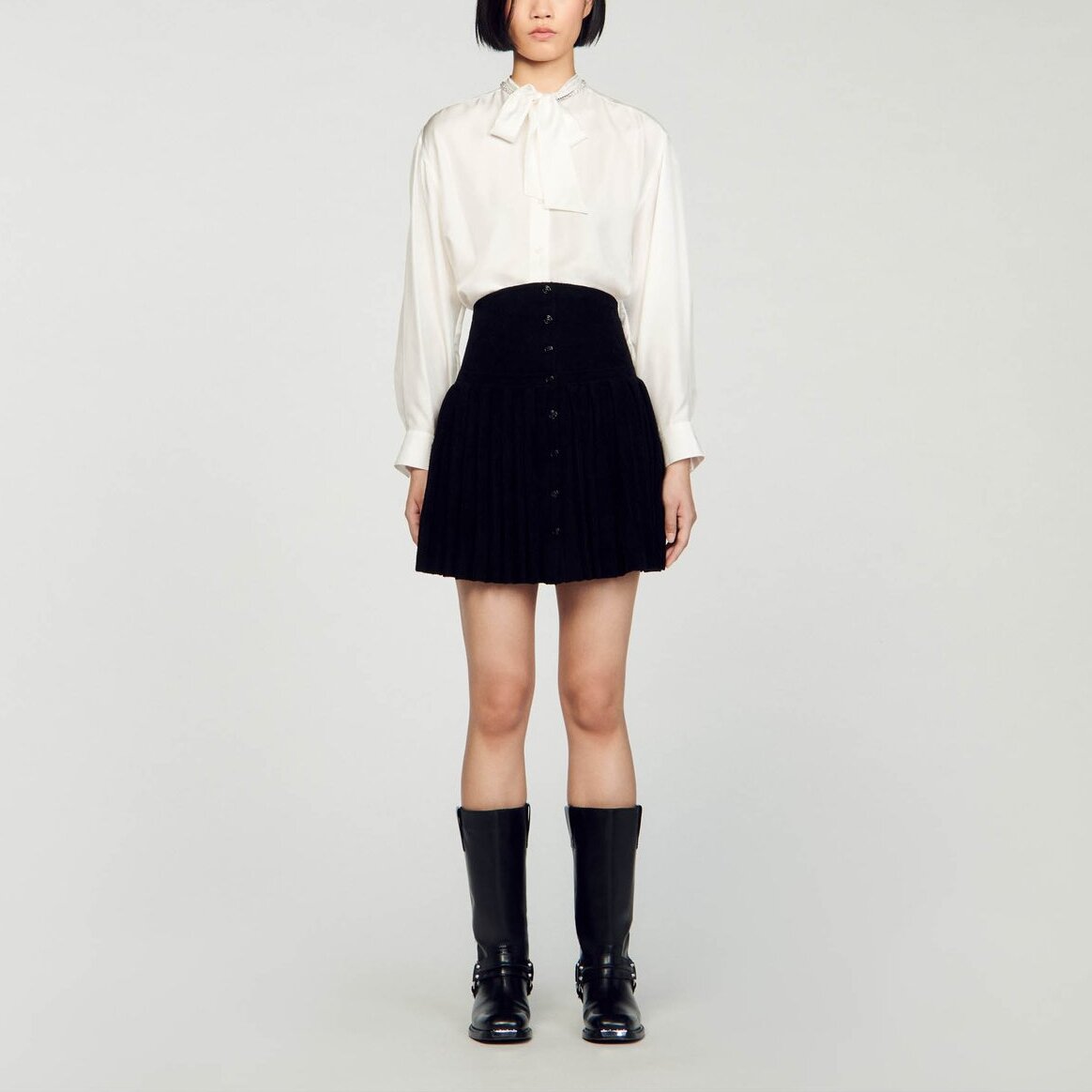 Jupe courte en Maille velours Sandro seconde main