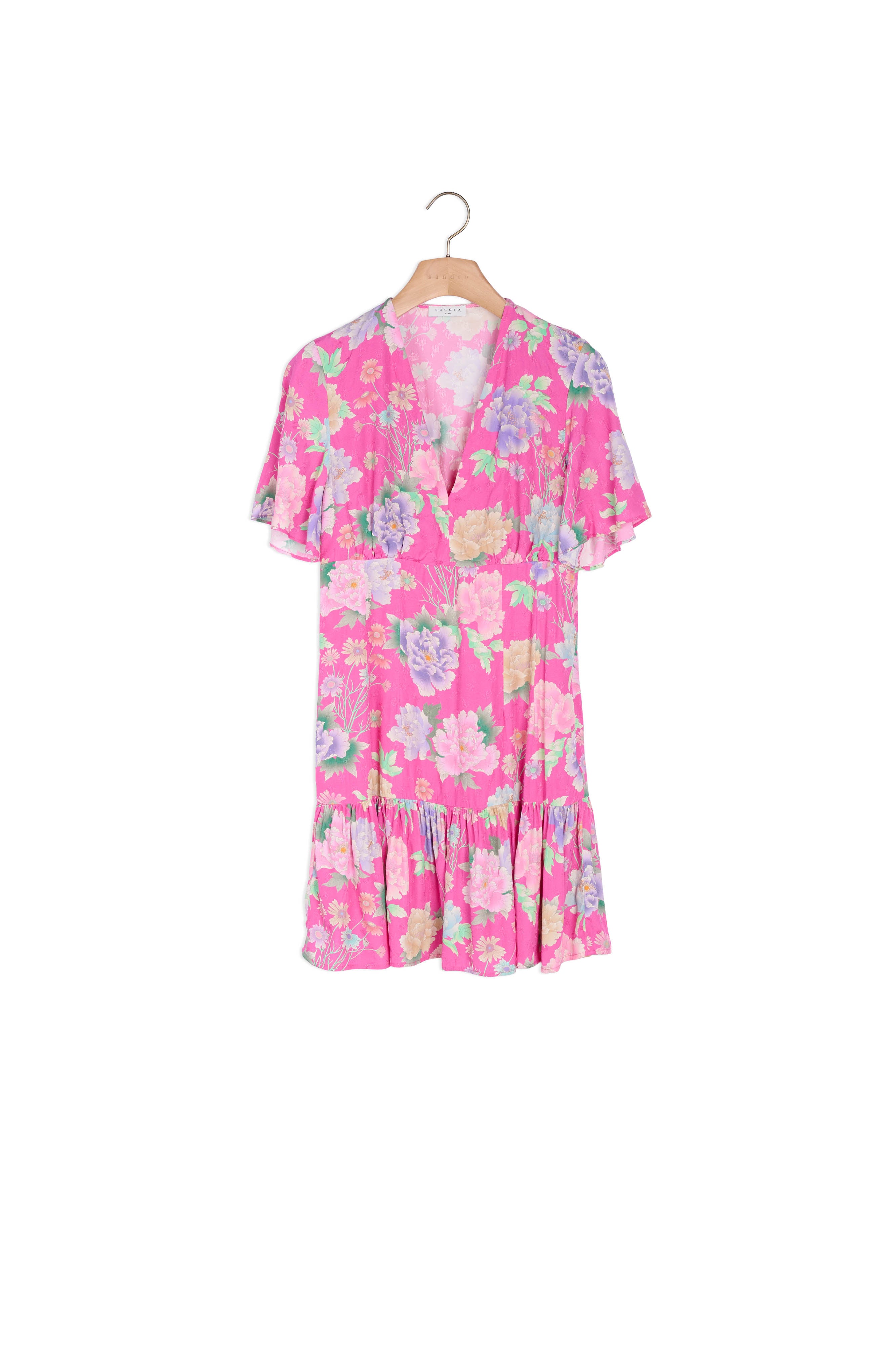 Robe courte en jacquard imprimé Sandro seconde main