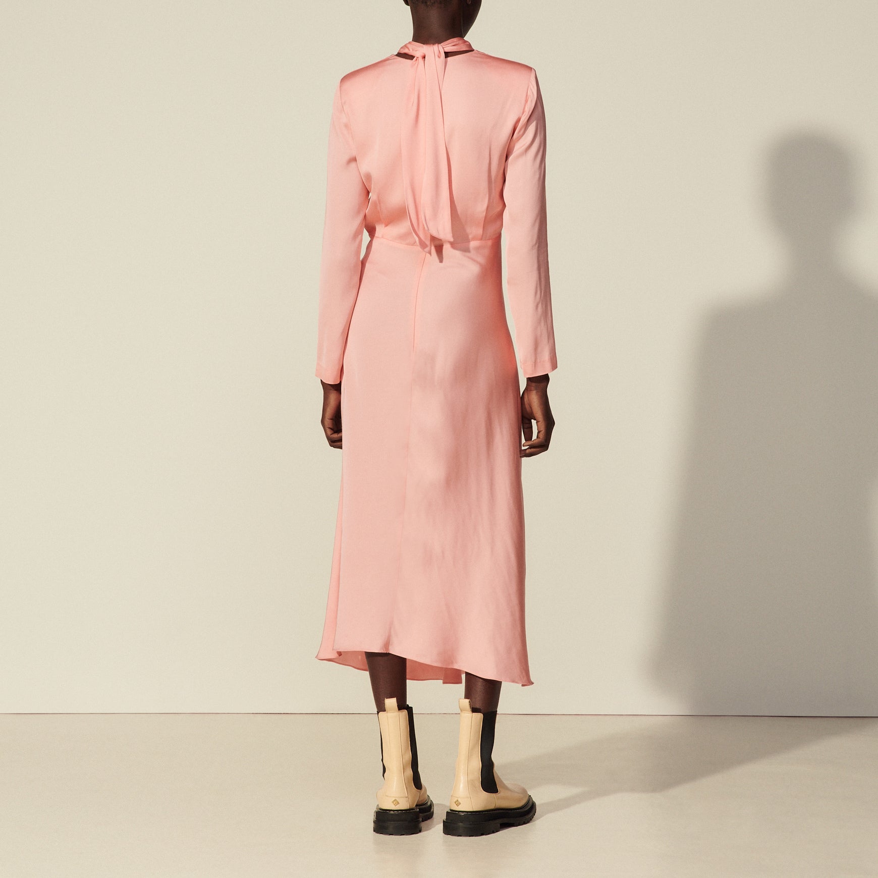 Robe longue avec encolure drapée Sandro seconde main