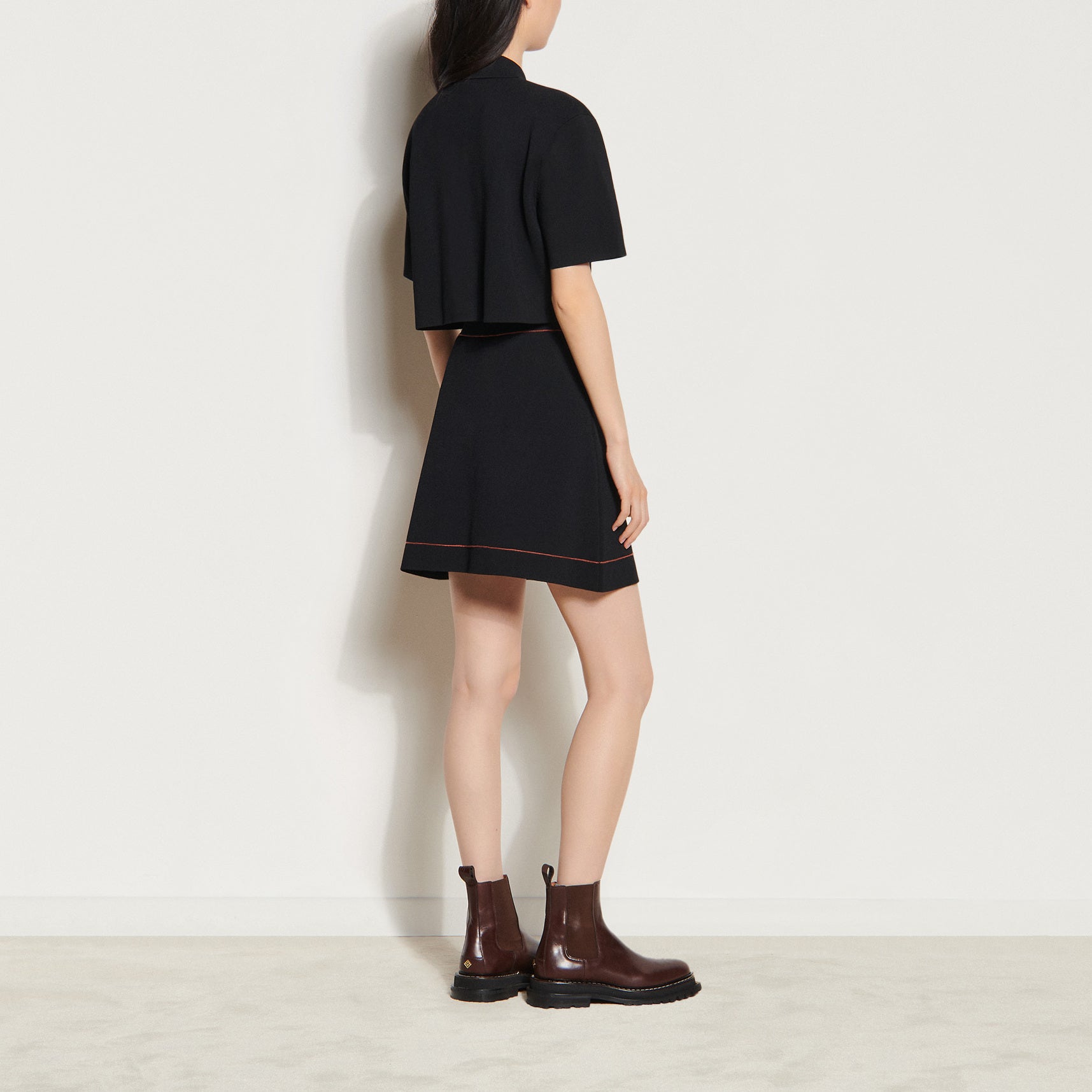 Cardigan court façon Chemisette Sandro seconde main