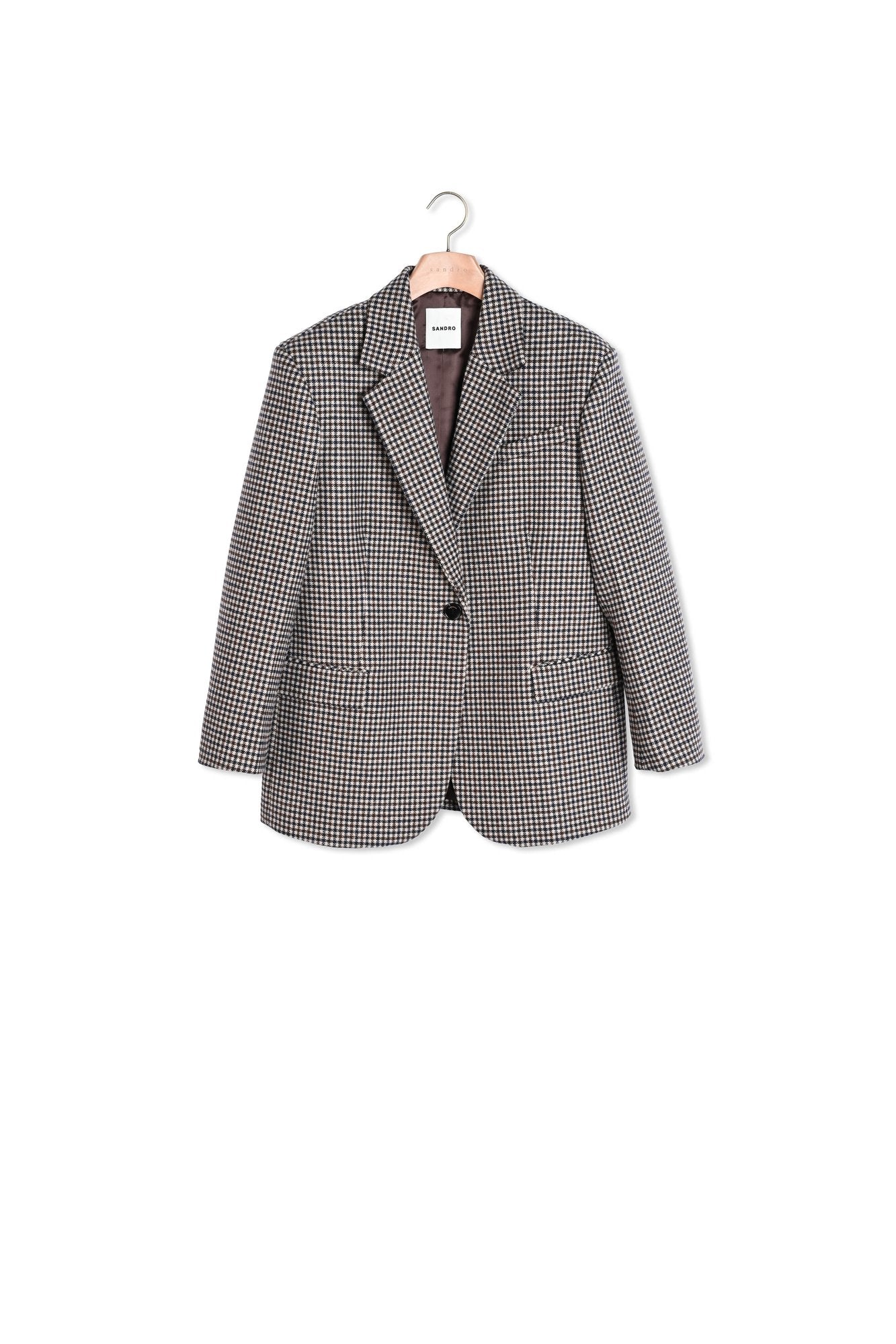 Veste de costume à petits carreaux Sandro seconde main