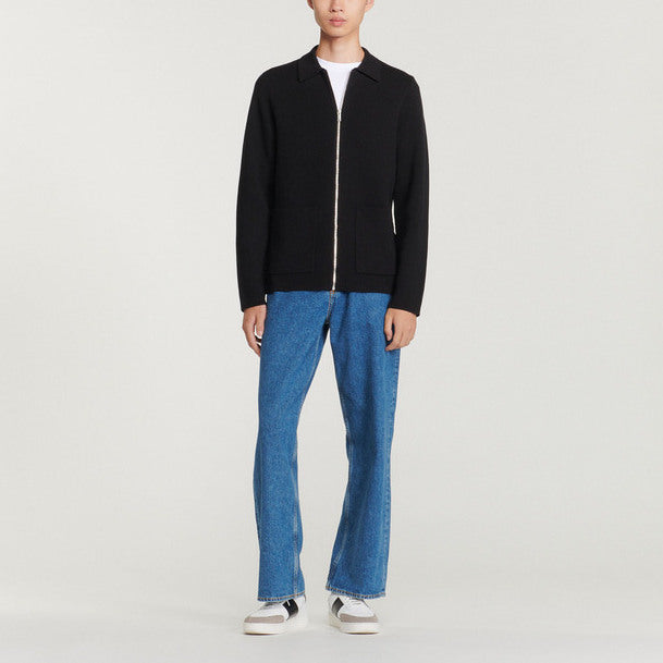 Cardigan à col polo Sandro seconde main