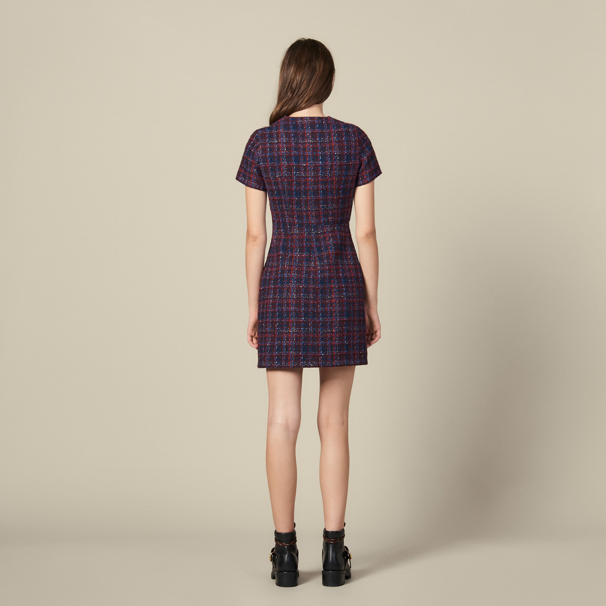 Robe courte en tweed Sandro seconde main