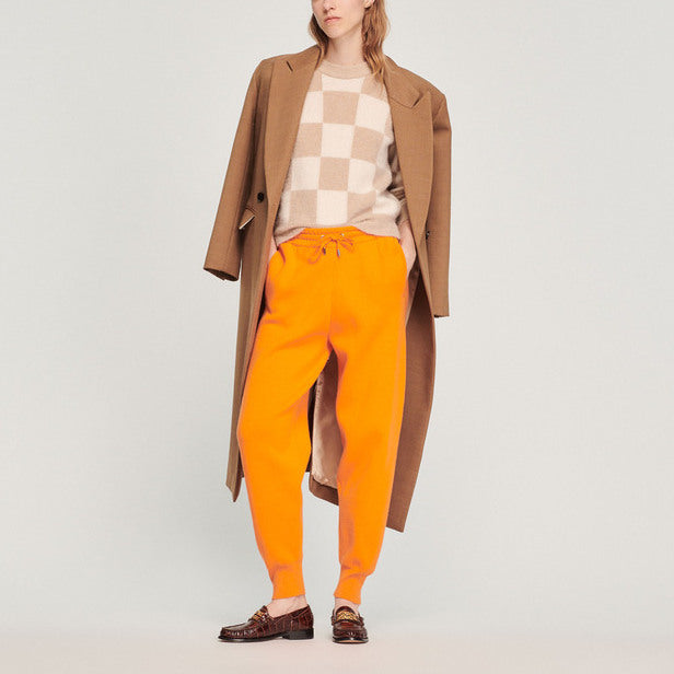 Pull en Maille à motif damier Sandro seconde main