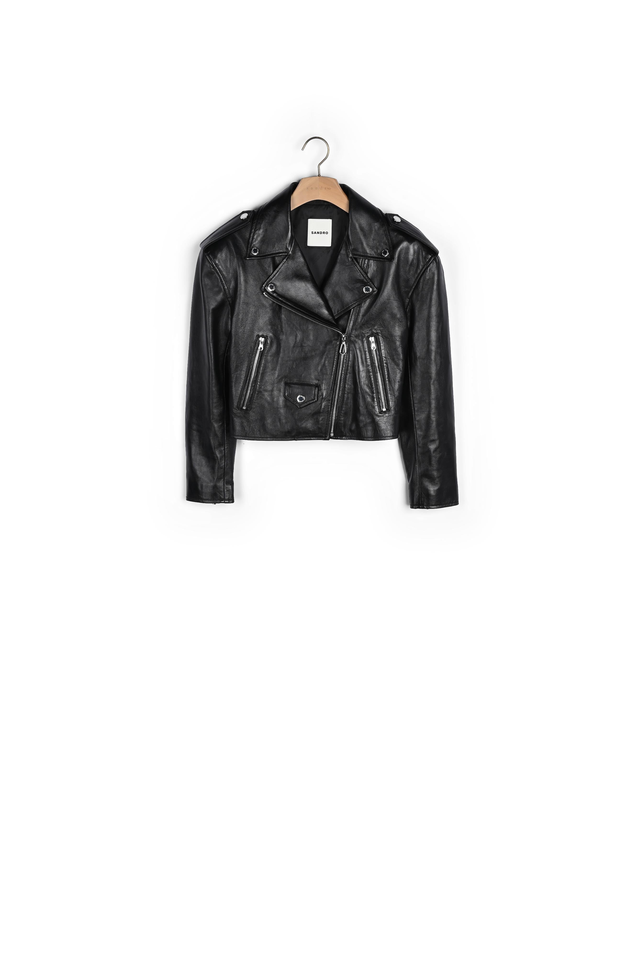 Blouson en cuir Sandro seconde main
