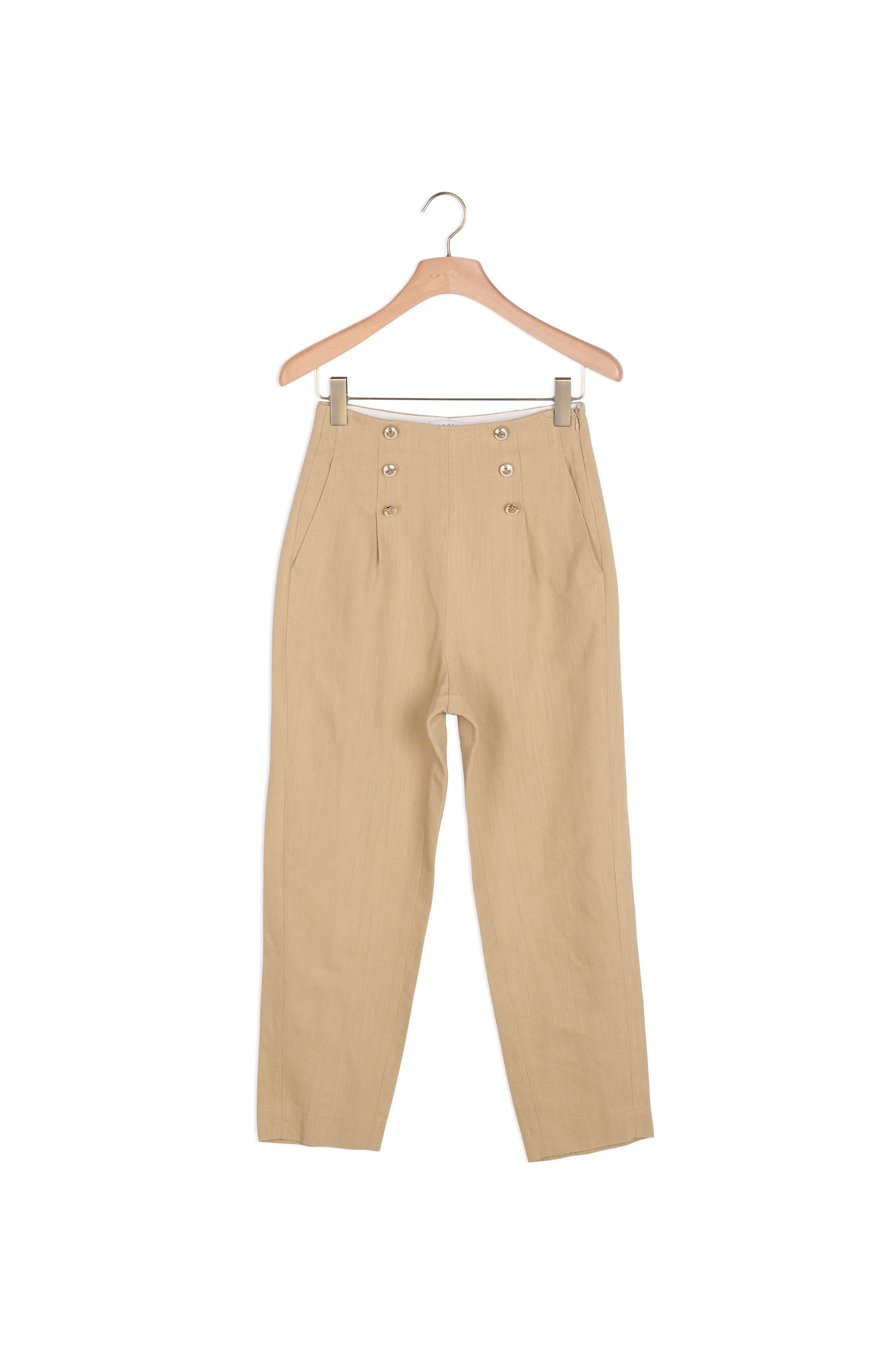 Pantalon taille haute avec boutons Sandro seconde main