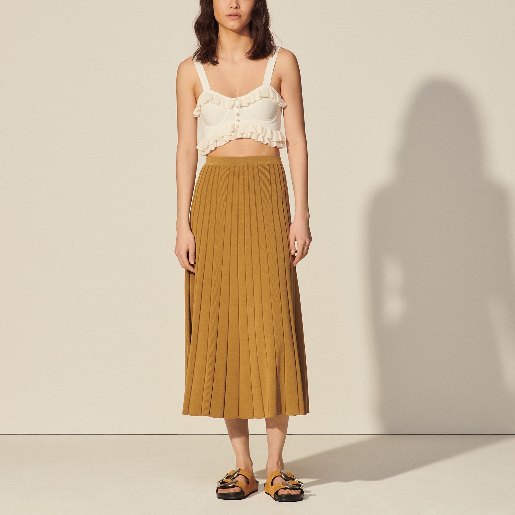 Jupe midi en Maille Sandro seconde main