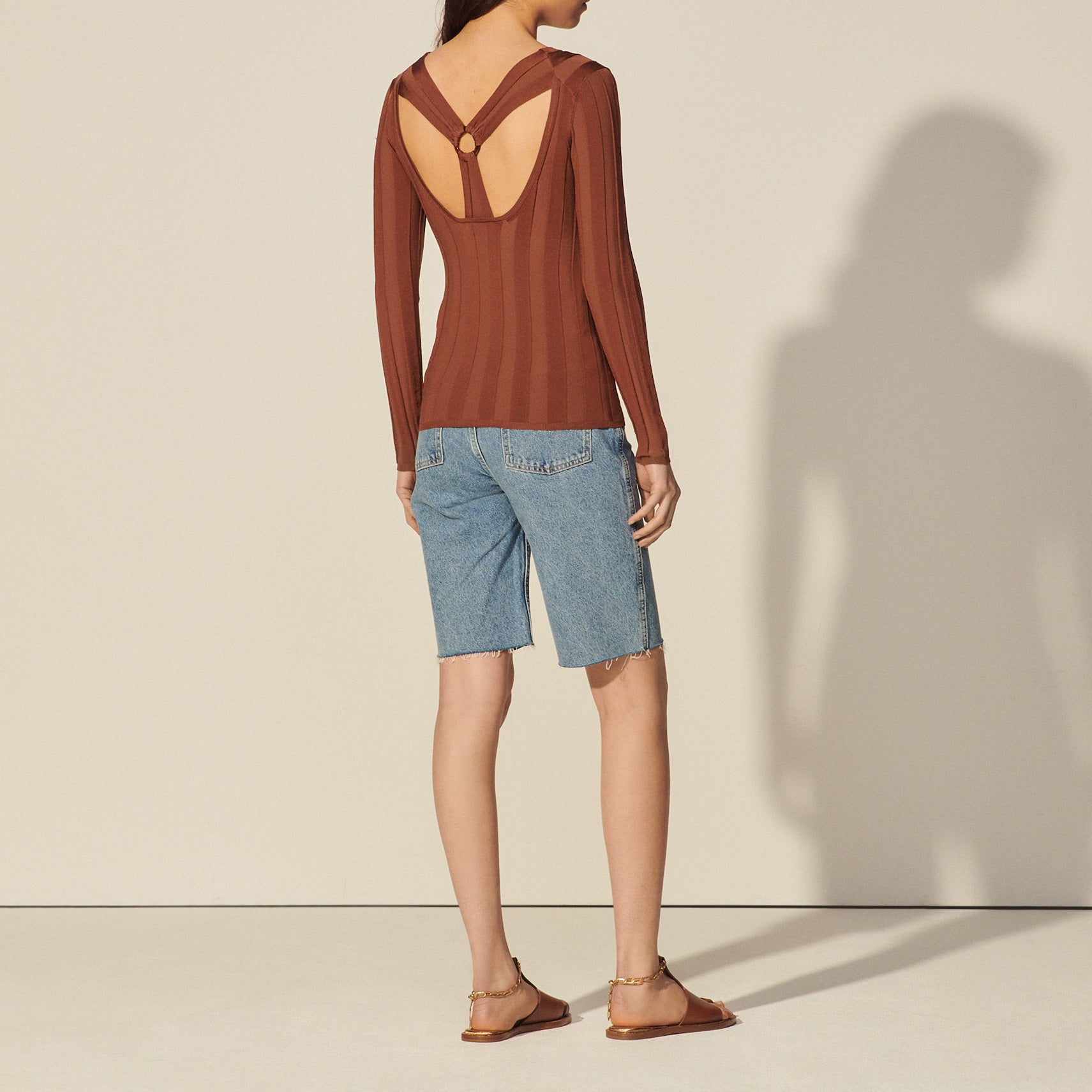 Pull à twist et anneau au dos Sandro seconde main