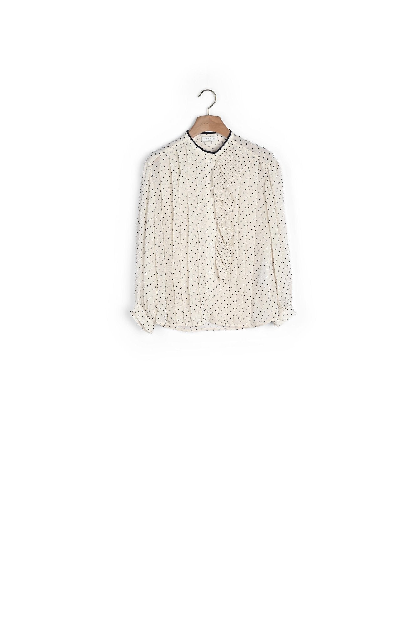 Chemise imrpimé blanc et bleu Sandro seconde main