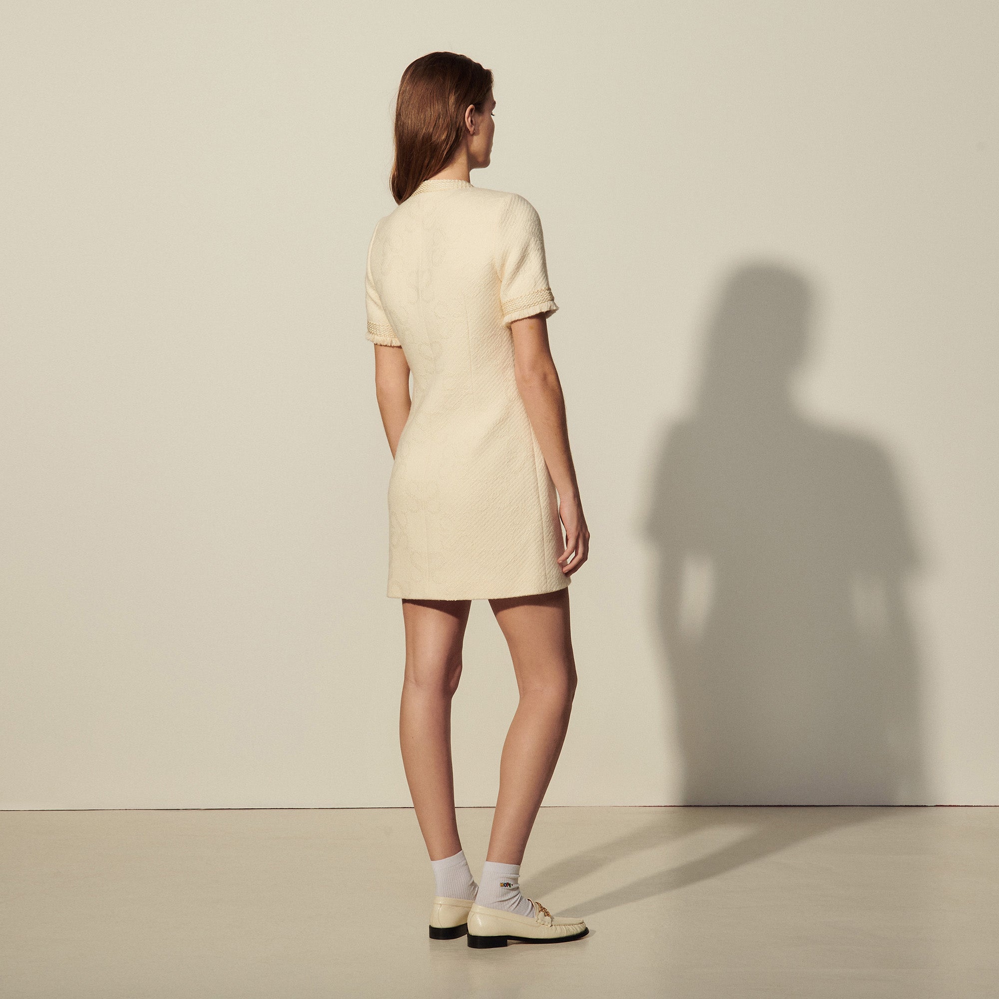 Robe en tweed jacquard double S Sandro seconde main