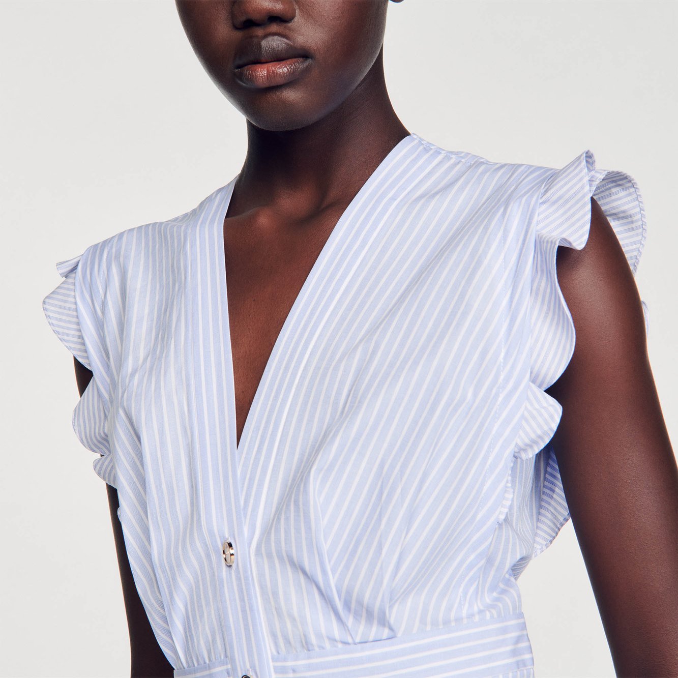 Robe longue à volants Sandro seconde main