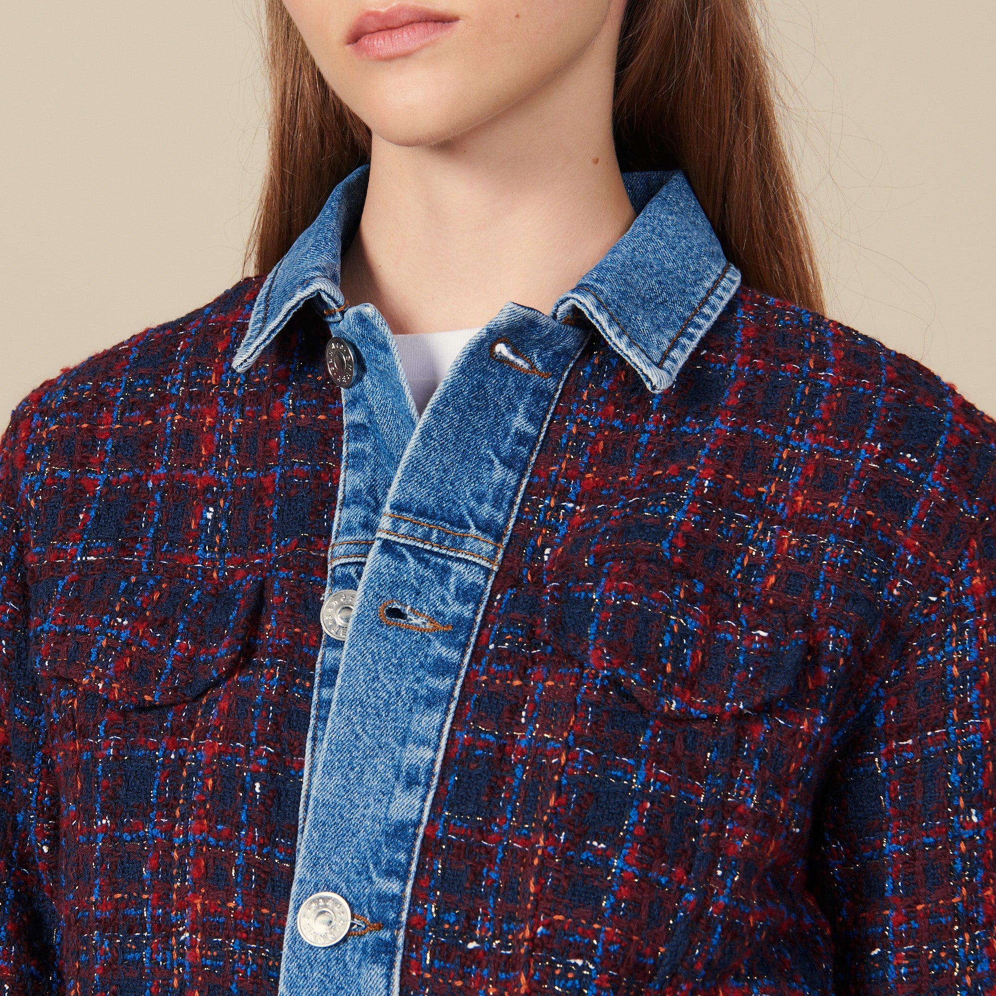 Blouson en tweed Sandro seconde main