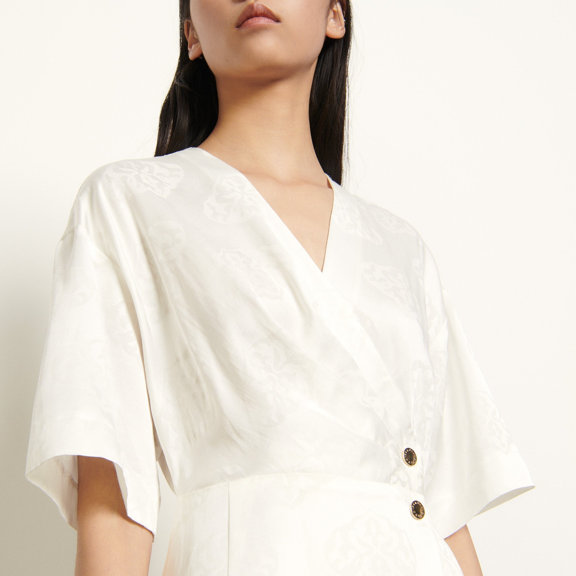 Robe portefeuille en jacquard Sandro seconde main