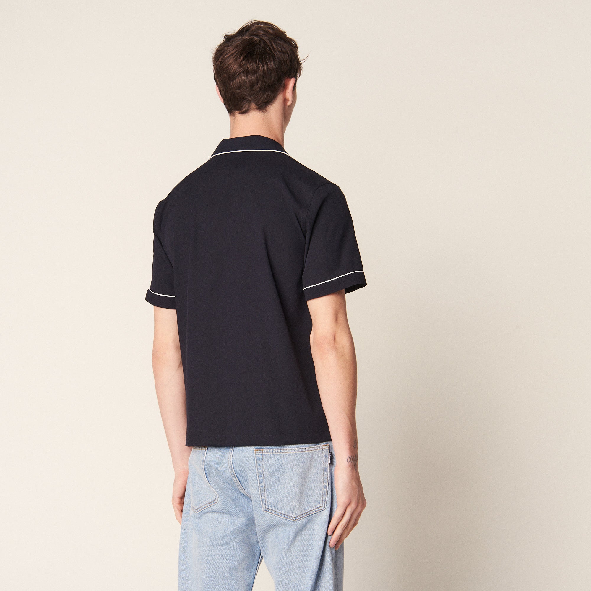 Chemise style pyjama biaisée Sandro seconde main