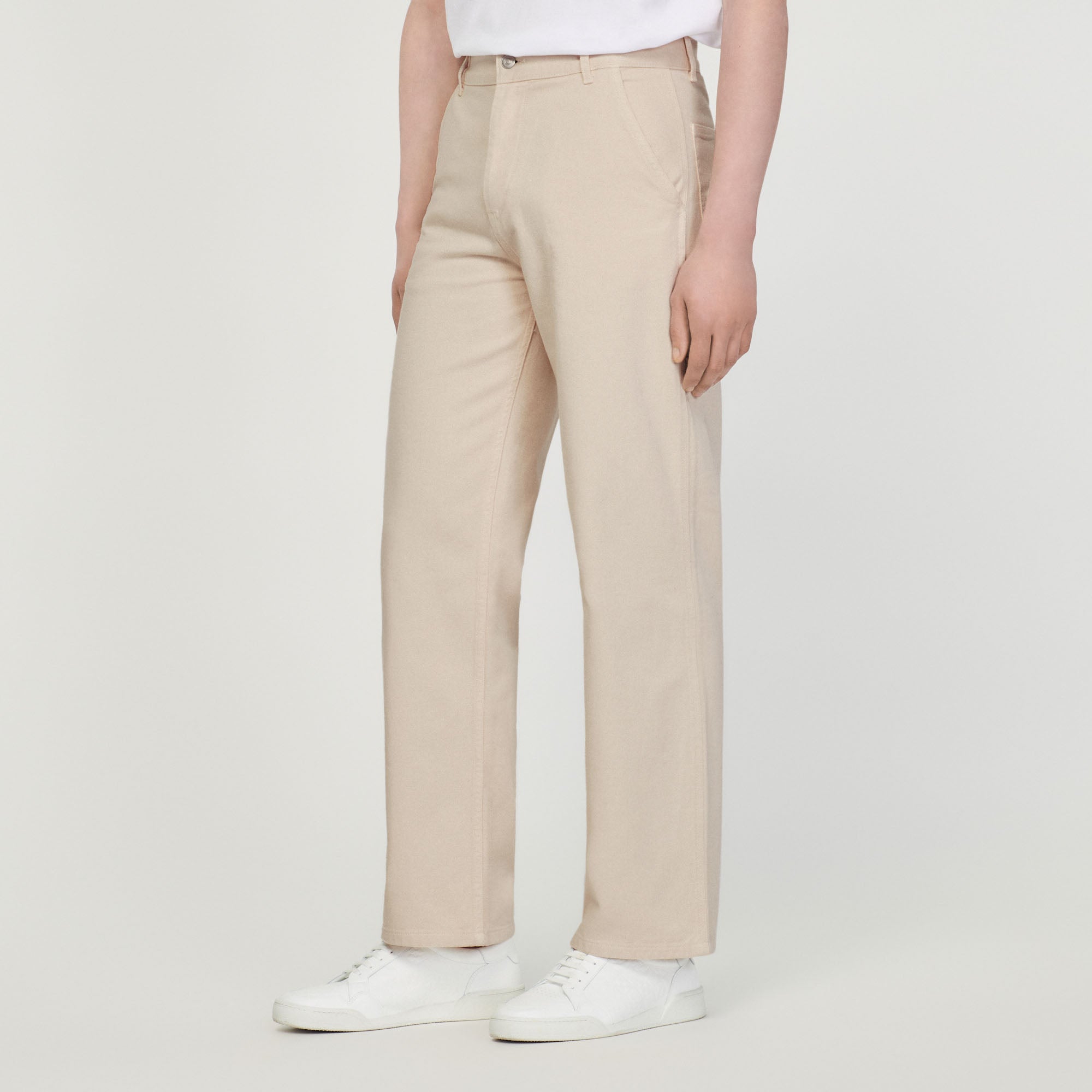 Pantalon Ecru Sandro seconde main