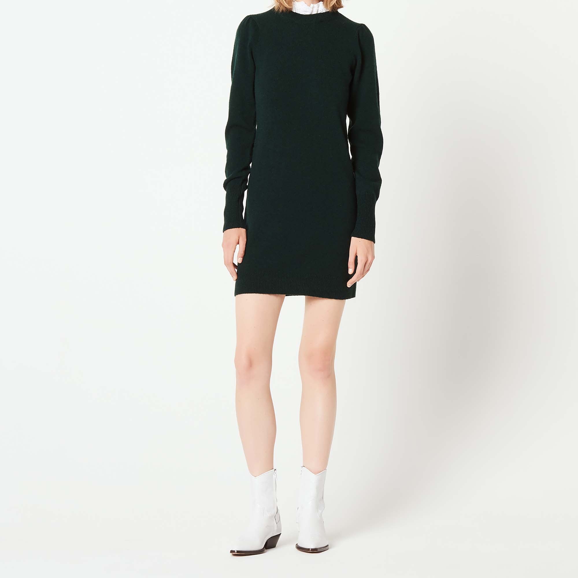 Robe droite en maille à collerette Sandro seconde main